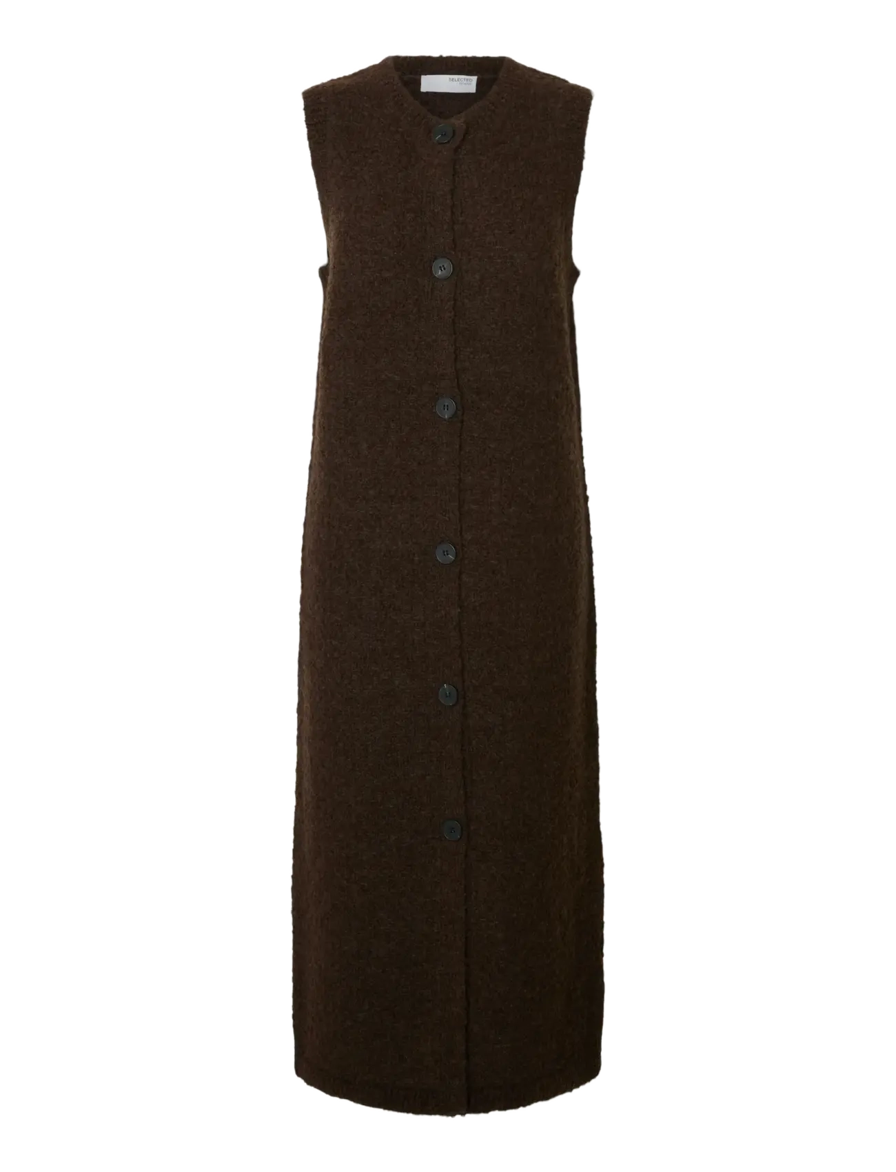 Selected SLFLELOU SL KNIT CARDIGAN DRESS - Selected - DELICIOSO / brown