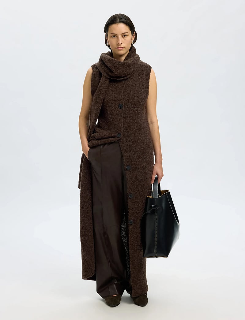 Selected - SLFLELOU SL KNIT CARDIGAN DRESS - gestrickte westen - delicioso - 3