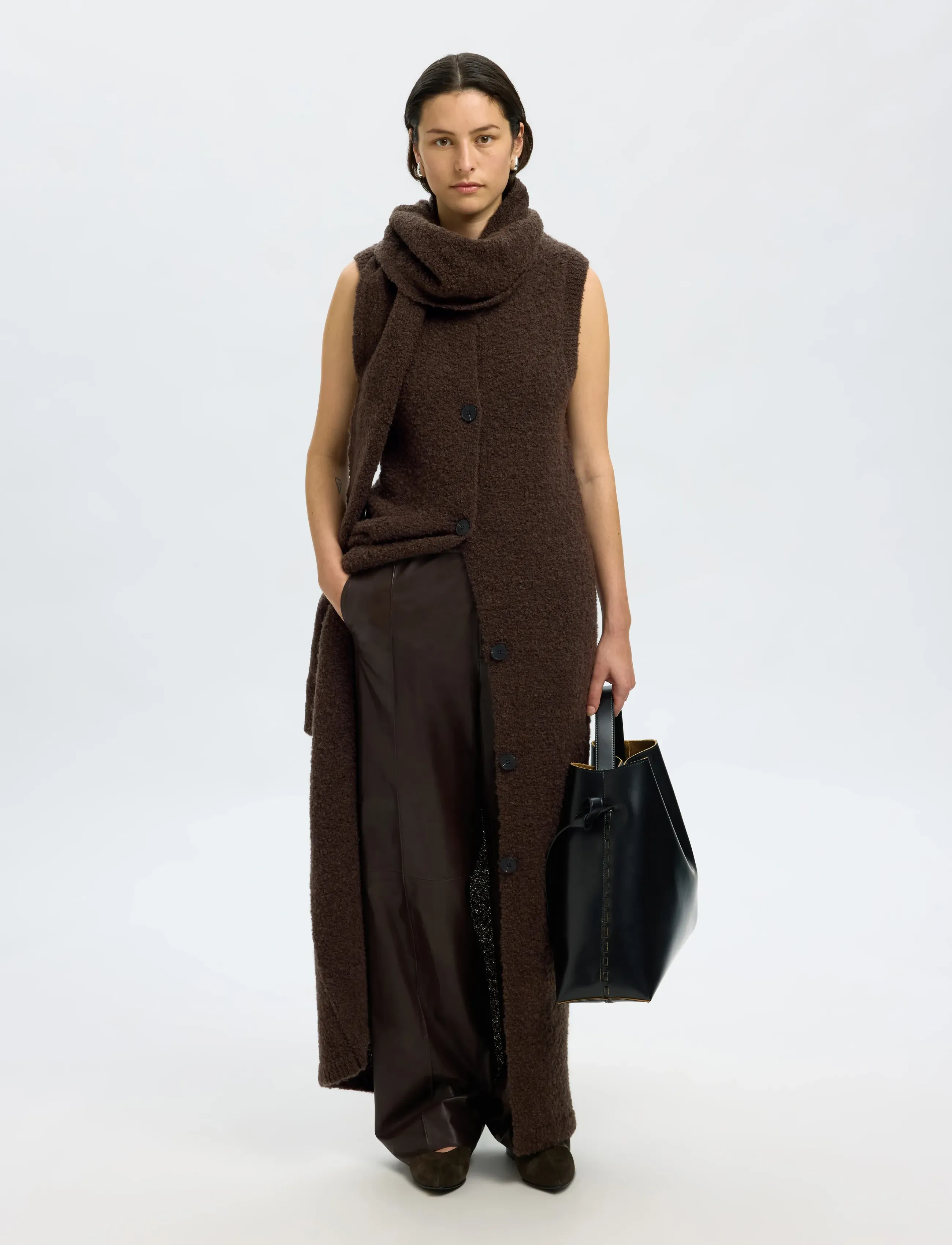 Selected - SLFLELOU SL KNIT CARDIGAN DRESS - strikkjoler - delicioso - 3
