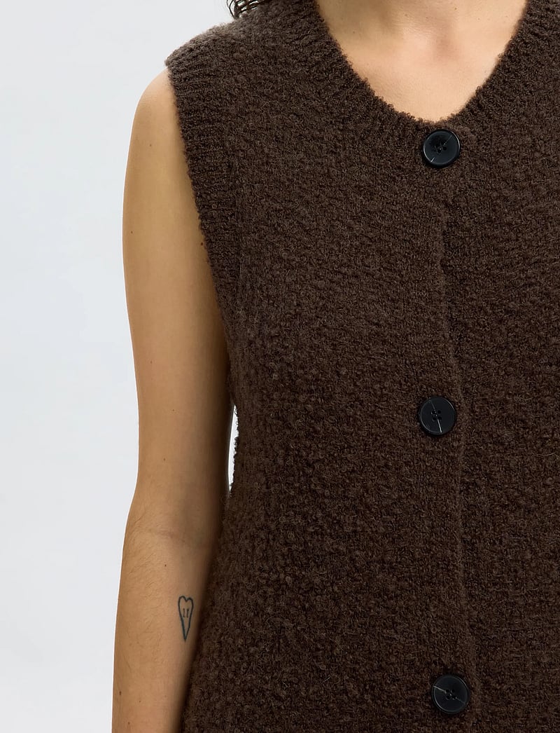 Selected - SLFLELOU SL KNIT CARDIGAN DRESS - kootud kleidid - delicioso - 4