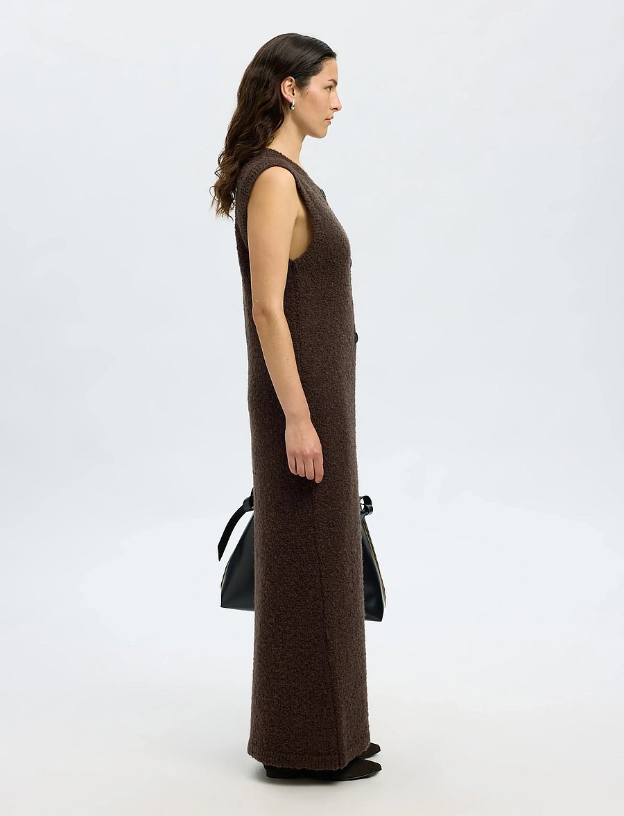 Selected - SLFLELOU SL KNIT CARDIGAN DRESS - knitted dresses - delicioso - 5