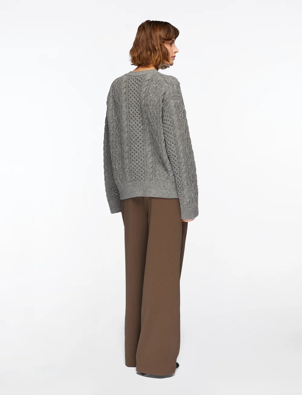 Selected - SLFNELLY LS KNIT O-NECK CARDIGAN - cardigans - medium grey melange - 4