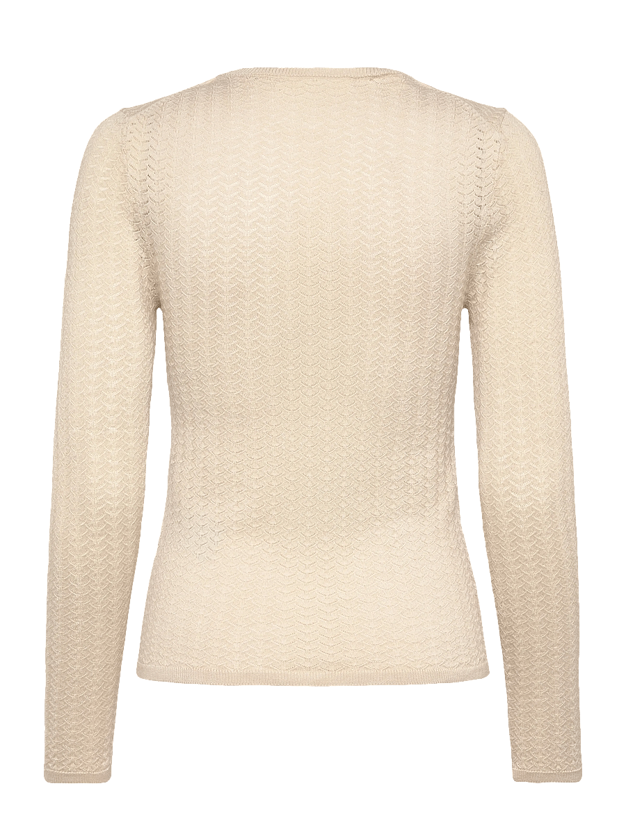 Selected - SLFNAJA TIGHT LS KNIT O-NECK - pullover - birch - 1