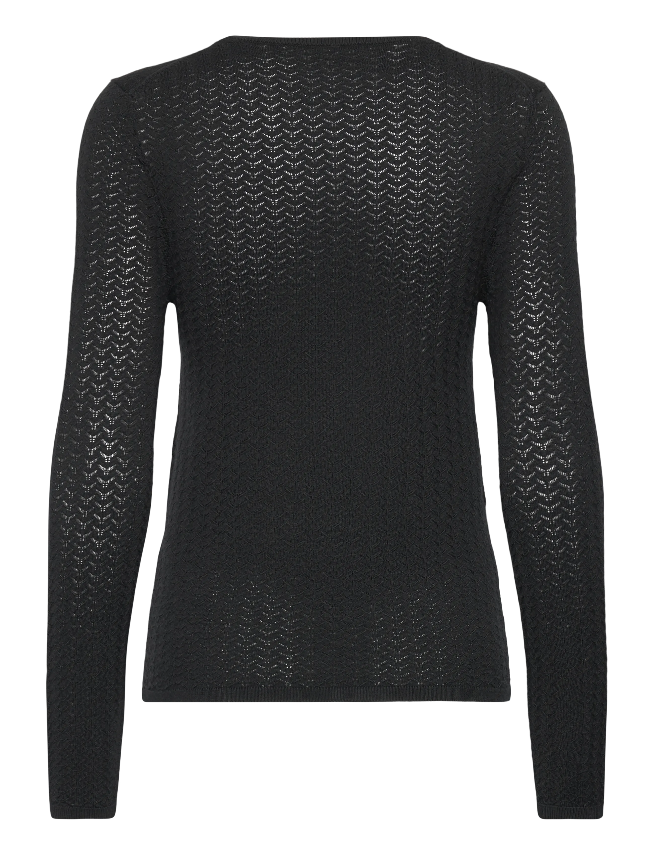 Selected - SLFNAJA TIGHT LS KNIT O-NECK - striktrøjer - black - 1