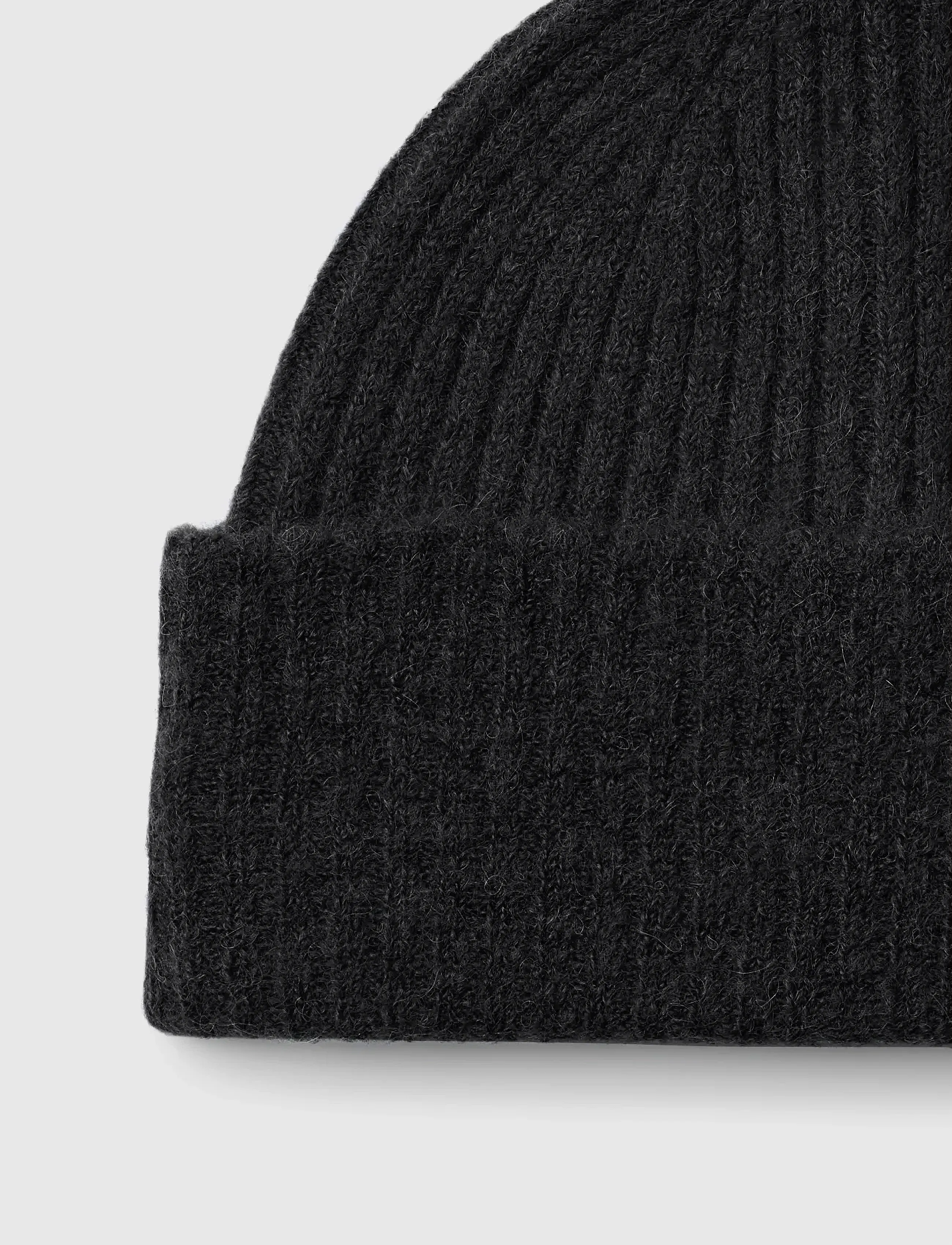 Selected - SLFLULU WOOL BLEND KNIT BEANIE NOOS - bonnets - black - 3