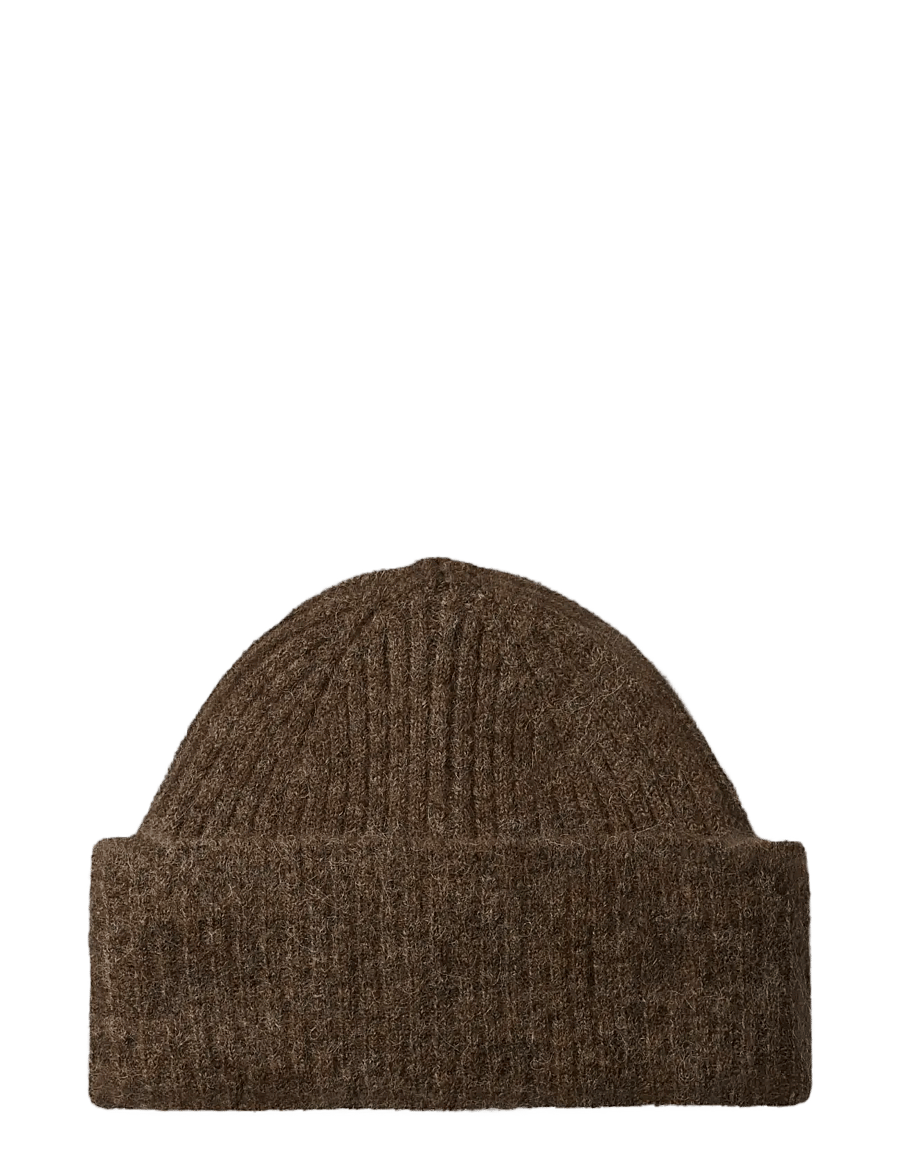 Selected - SLWLULU WOOL BLEND KNIT BEANIE NOOS - mützen - dachshund - 0