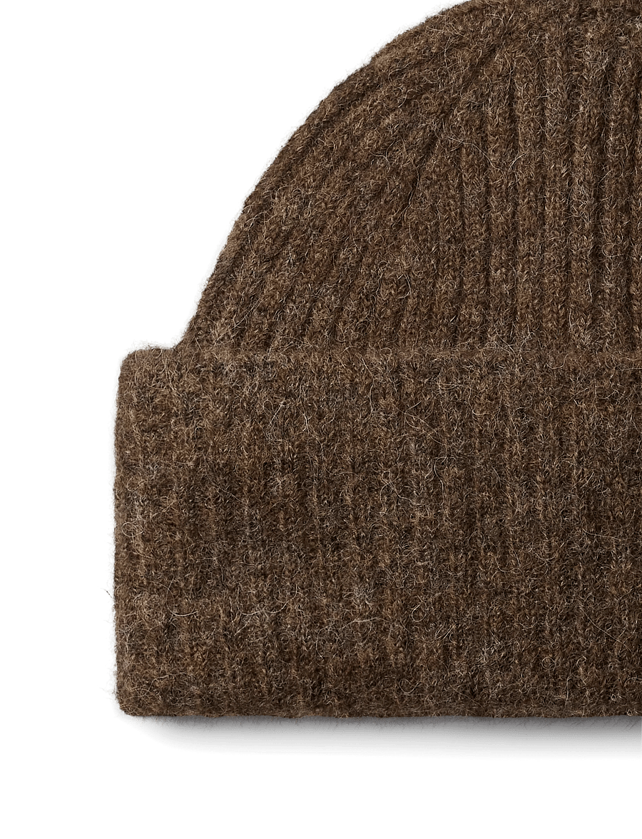 Selected - SLWLULU WOOL BLEND KNIT BEANIE NOOS - mützen - dachshund - 3