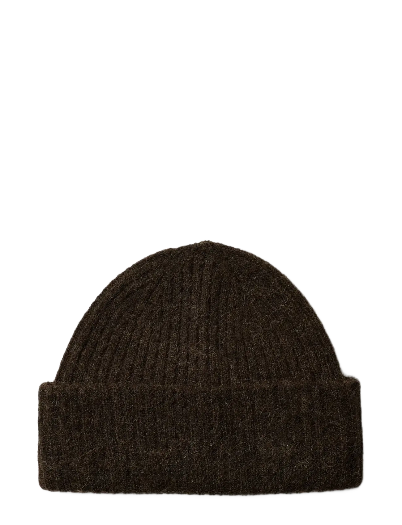 Selected SLFLULU WOOL BLEND KNIT BEANIE NOOS - Selected - DELICIOSO / brown