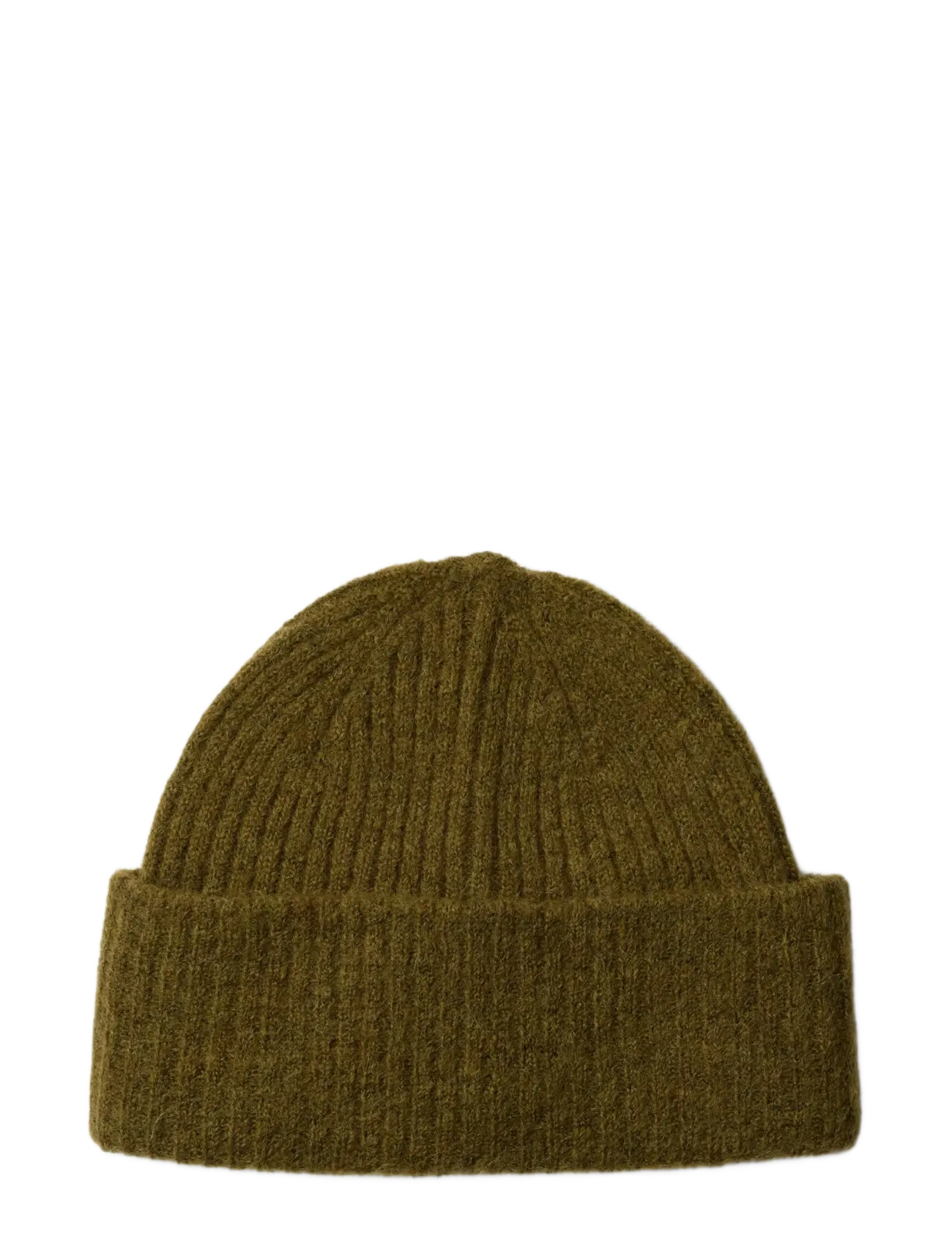 Selected SLWLULU WOOL BLEND KNIT BEANIE NOOS - Accessoires - FIR GREEN / khaki/green