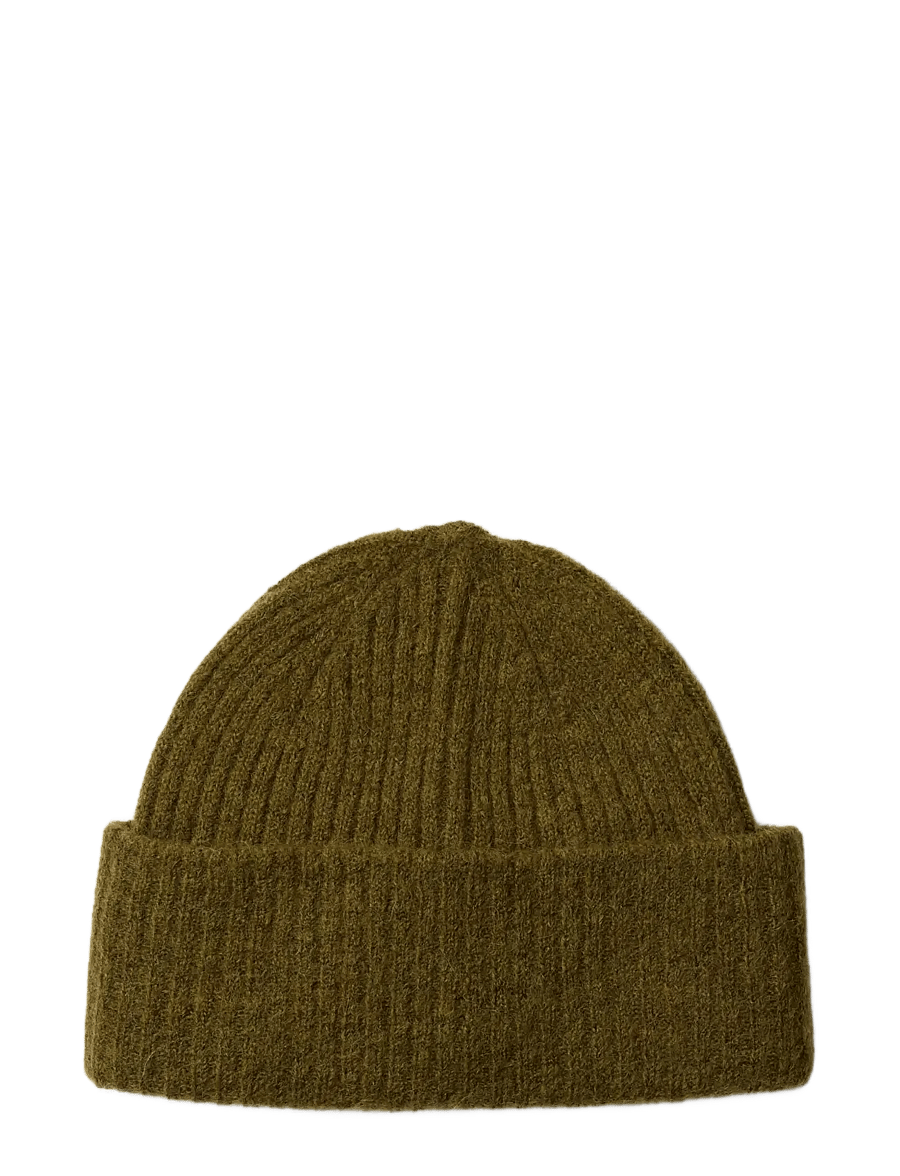 Selected - SLWLULU WOOL BLEND KNIT BEANIE NOOS - mützen - fir green - 0