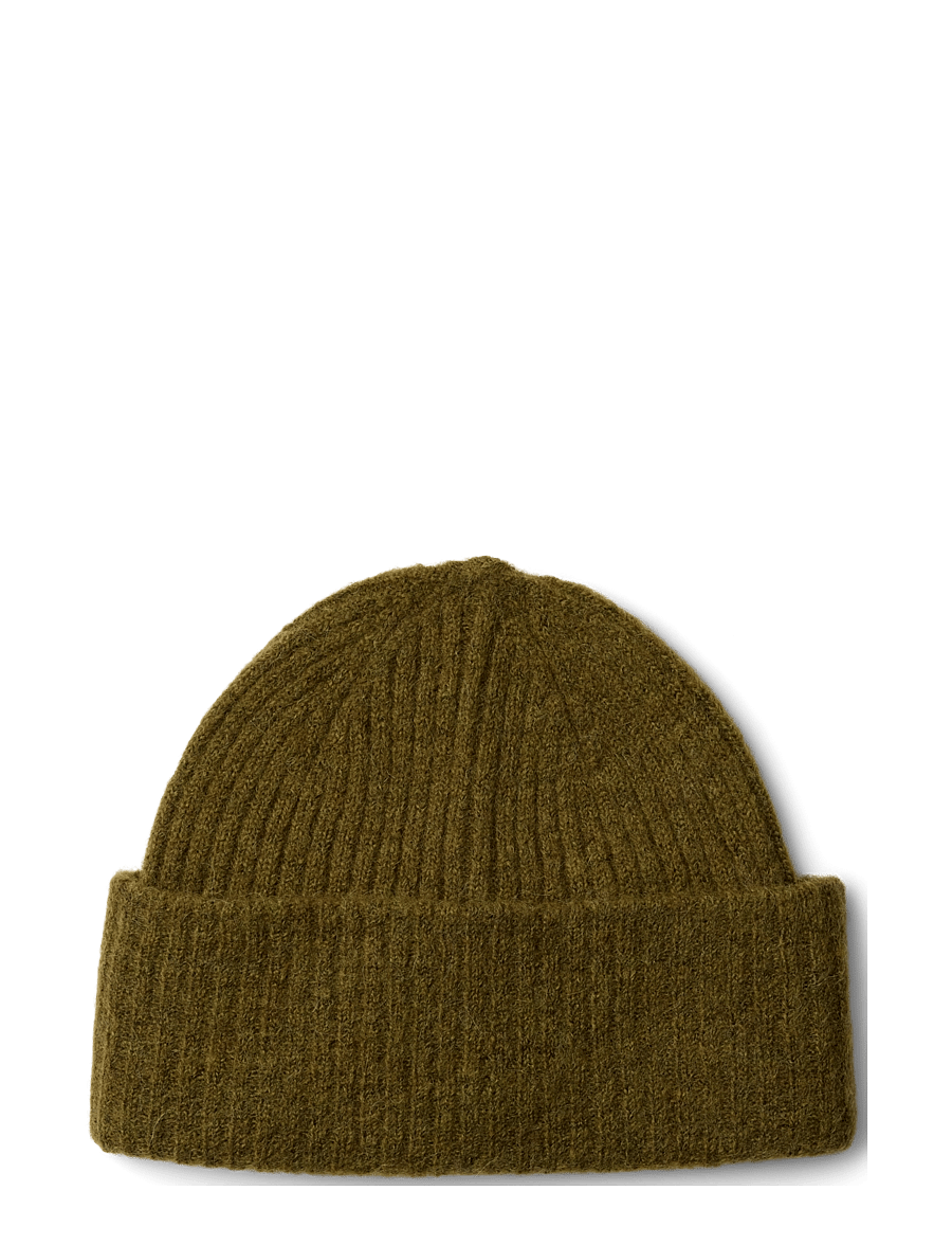 Selected - SLWLULU WOOL BLEND KNIT BEANIE NOOS - mützen - fir green - 1