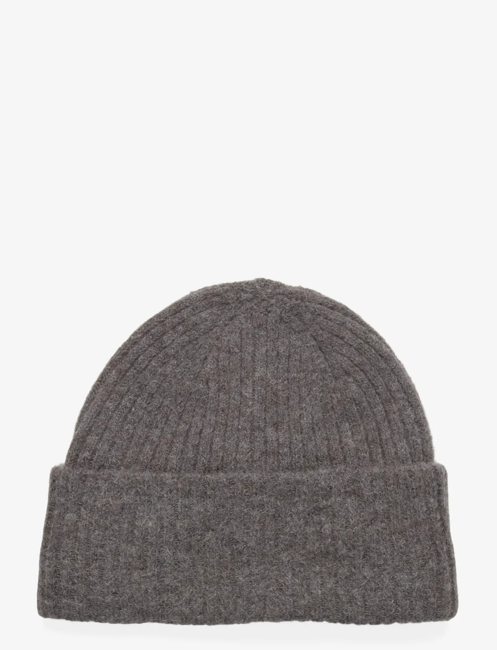 Selected - SLFLULU WOOL BLEND KNIT BEANIE NOOS - beanies - medium grey melange - 1