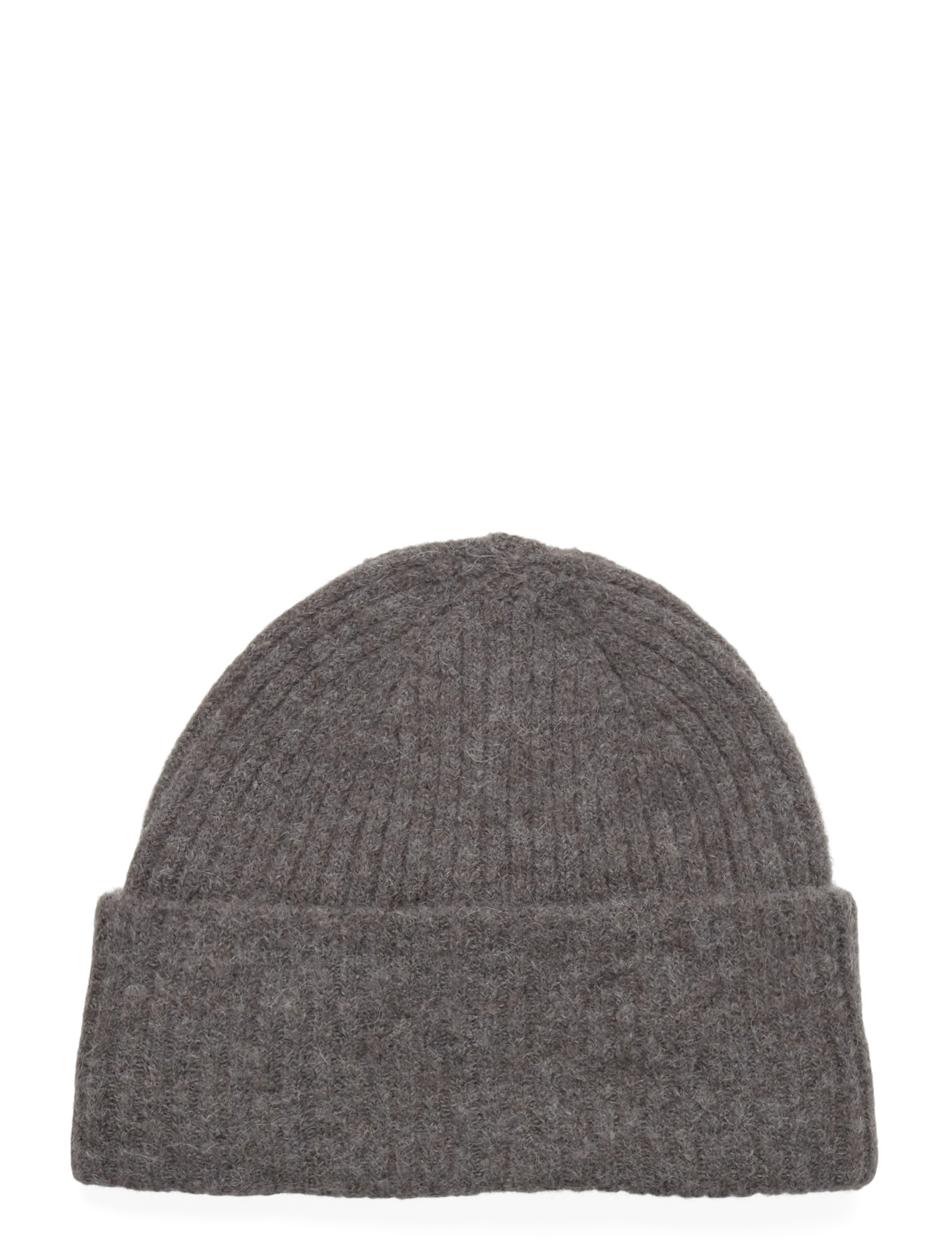 Selected SLFLULU WOOL BLEND KNIT BEANIE NOOS - Transitional Layering - MEDIUM GREY MELANGE / grey