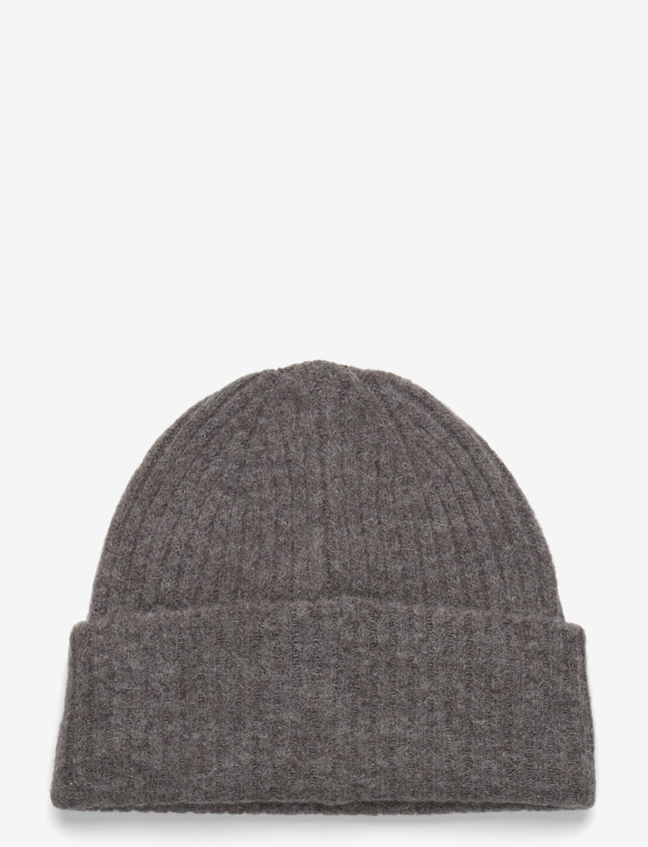Selected - SLWLULU WOOL BLEND KNIT BEANIE NOOS - mössor - medium grey melange - 2