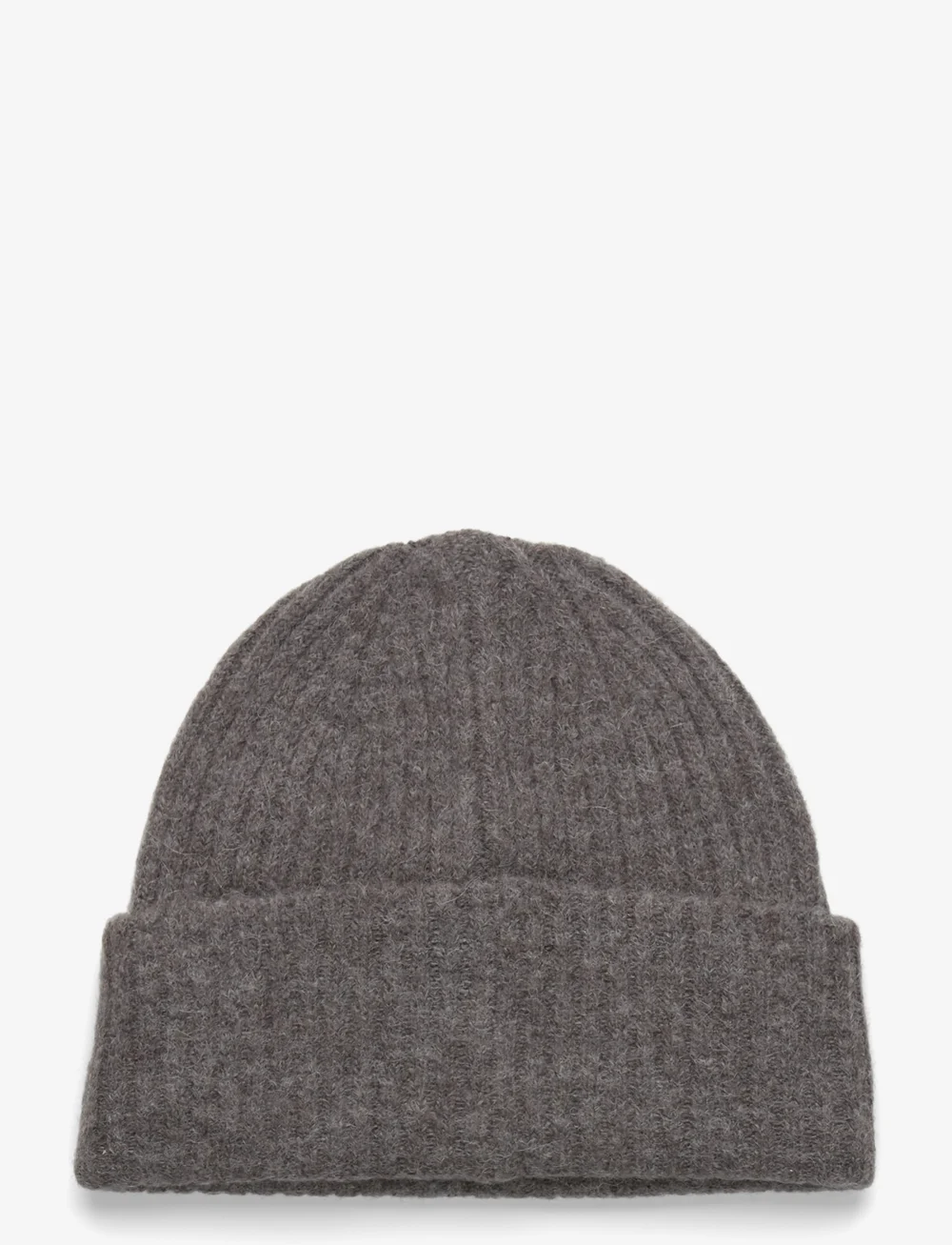 Selected - SLFLULU WOOL BLEND KNIT BEANIE NOOS - beanies - medium grey melange - 2