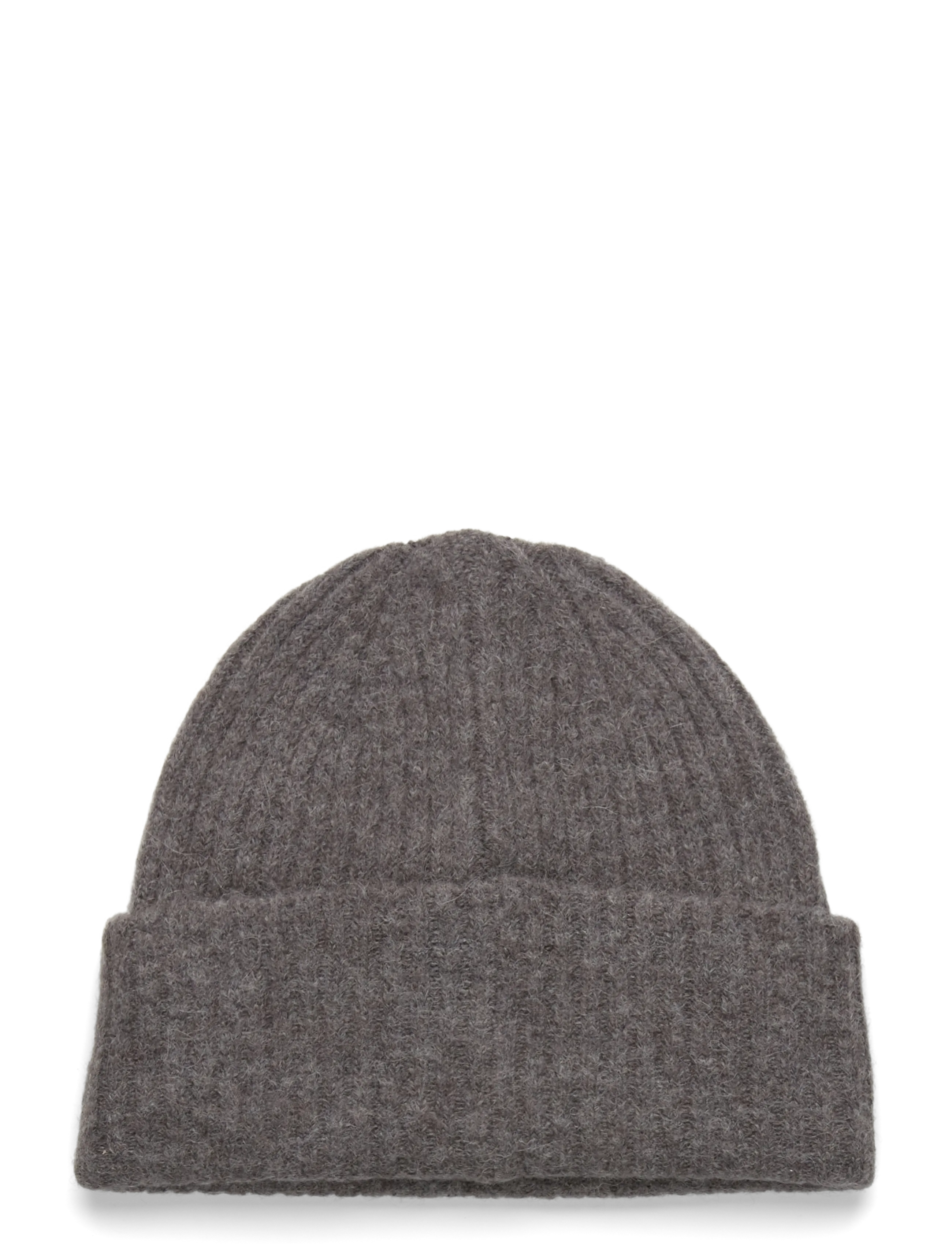Selected - SLFLULU WOOL BLEND KNIT BEANIE NOOS - mützen - medium grey melange - 2