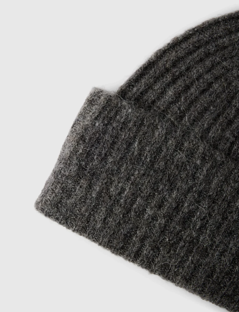 Selected - SLFLULU WOOL BLEND KNIT BEANIE NOOS - beanies - medium grey melange - 0