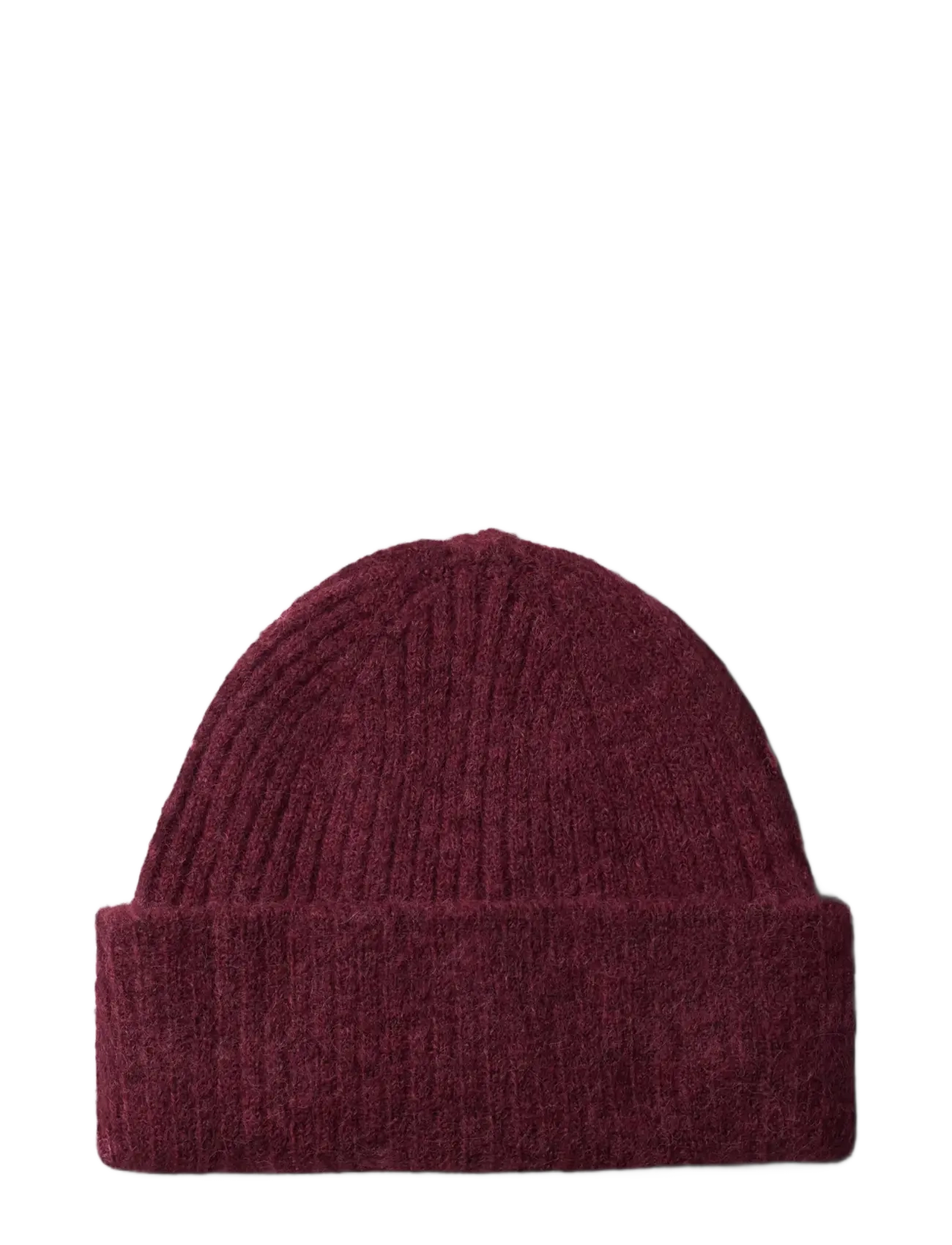 Selected SLWLULU WOOL BLEND KNIT BEANIE NOOS - Accessoires - TAWNY PORT / burgundy