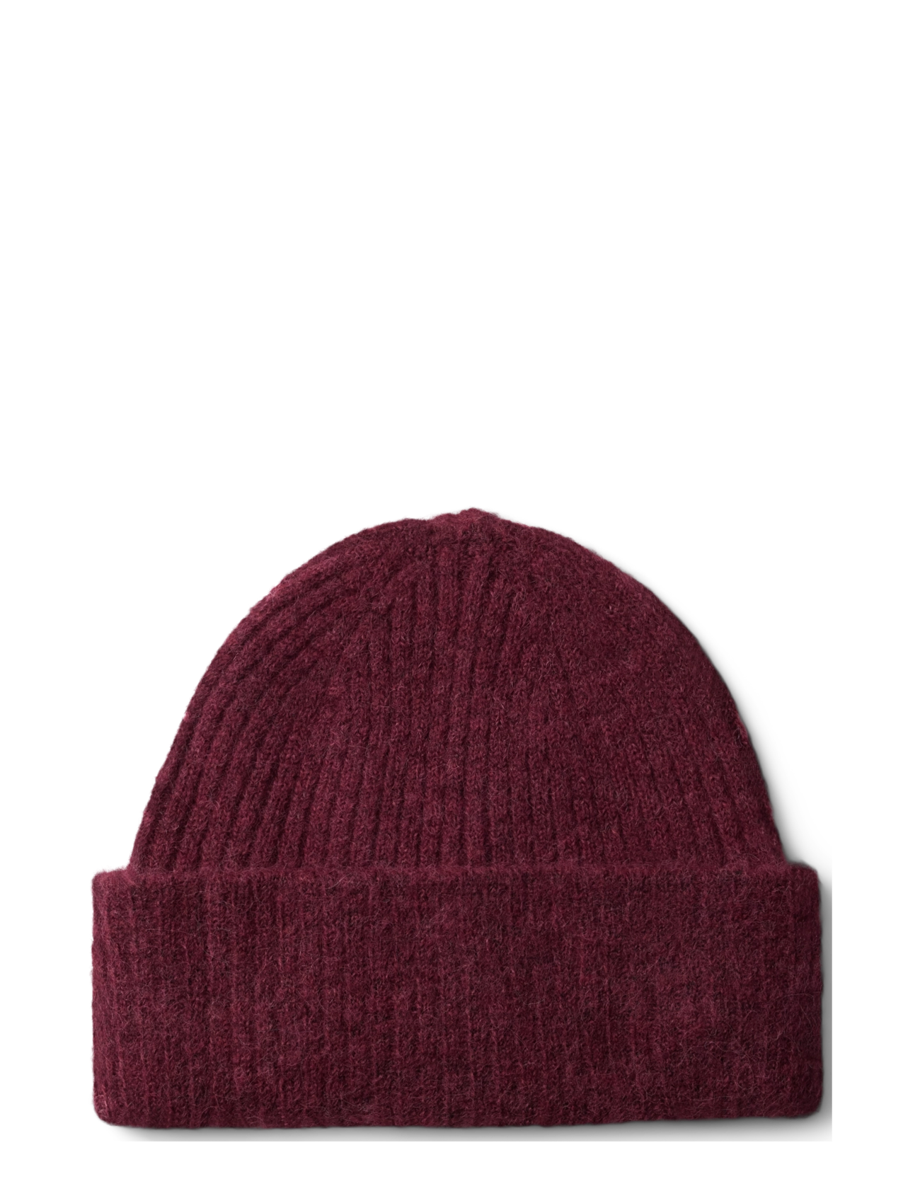 Selected - SLWLULU WOOL BLEND KNIT BEANIE NOOS - mützen - tawny port - 1
