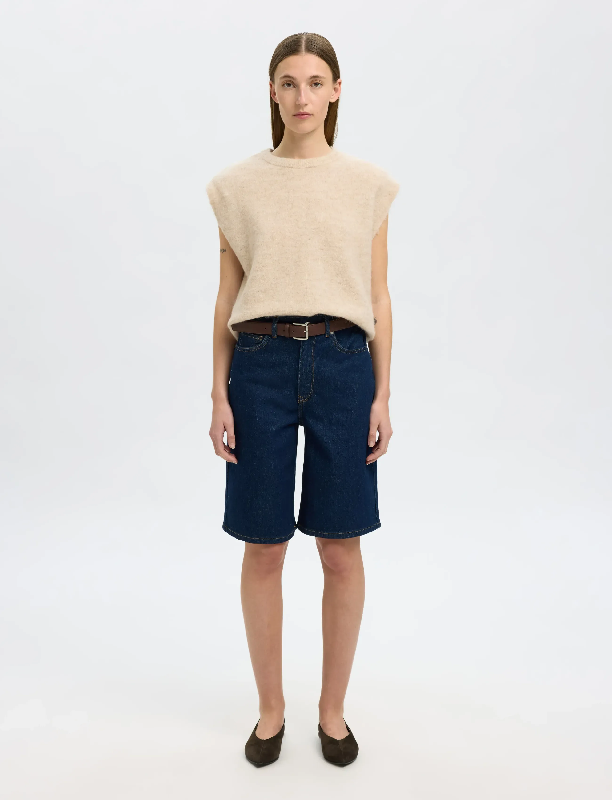 Selected - SLFLULU SL KNIT VEST - neuleliivit - birch - 3