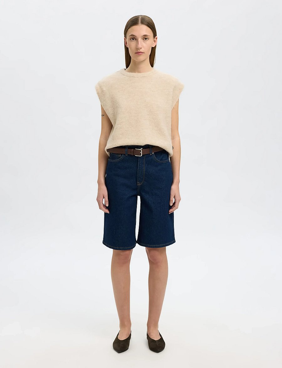 Selected - SLFLULU SL KNIT VEST - knitted vests - birch - 3