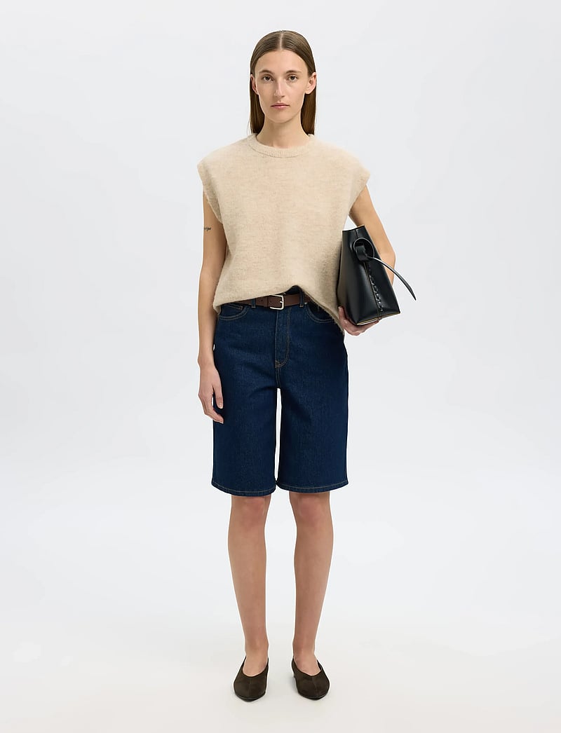 Selected - SLFLULU SL KNIT VEST - kootud vestid - birch - 5