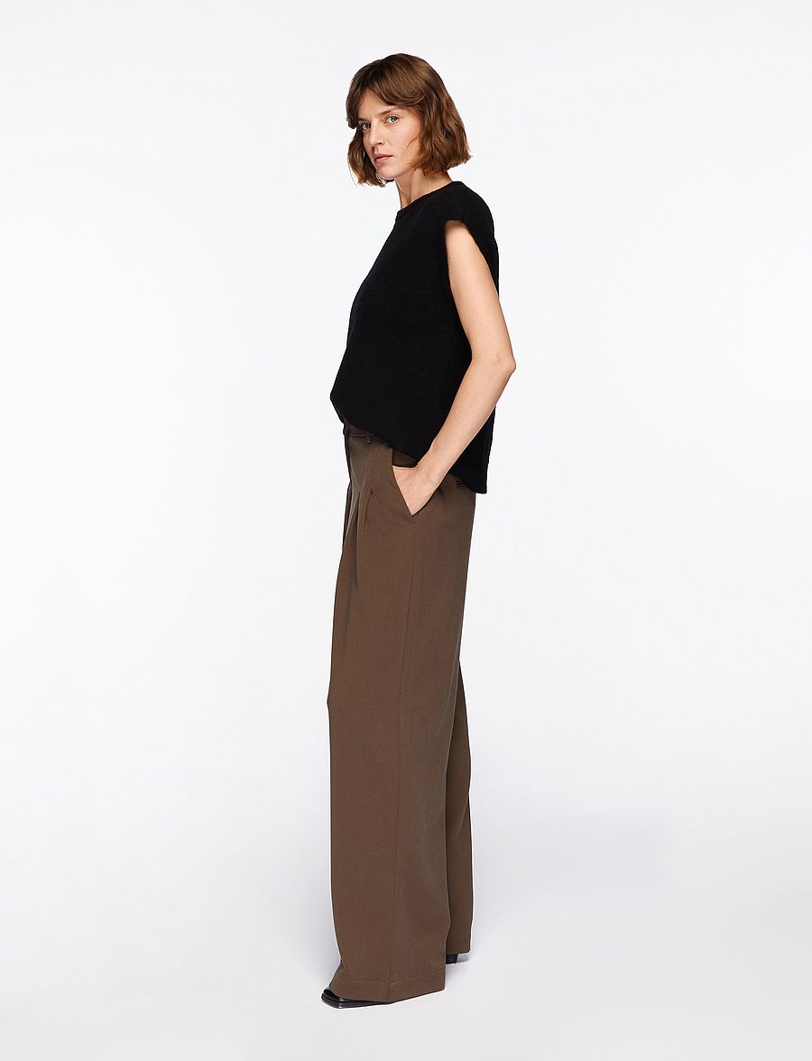 Selected - SLFLULU SL KNIT VEST - kootud vestid - black - 3