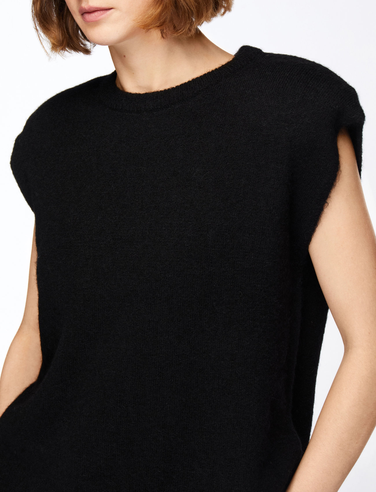 Selected - SLFLULU SL KNIT VEST - strikveste - black - 5