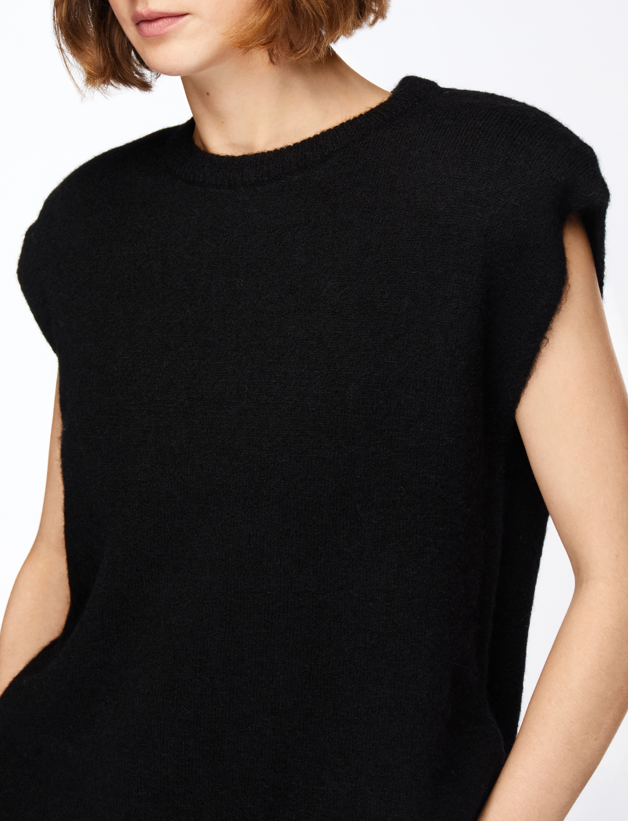 Selected - SLFLULU SL KNIT VEST - vestes tricot - black - 5