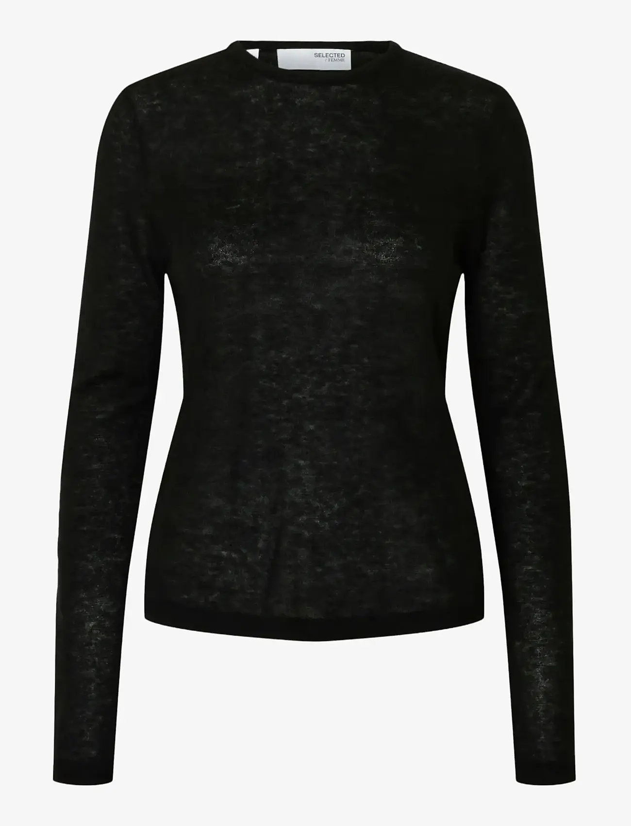 Selected - SLFSHIRLEY LS KNIT O-NECK - pullover - black - 1