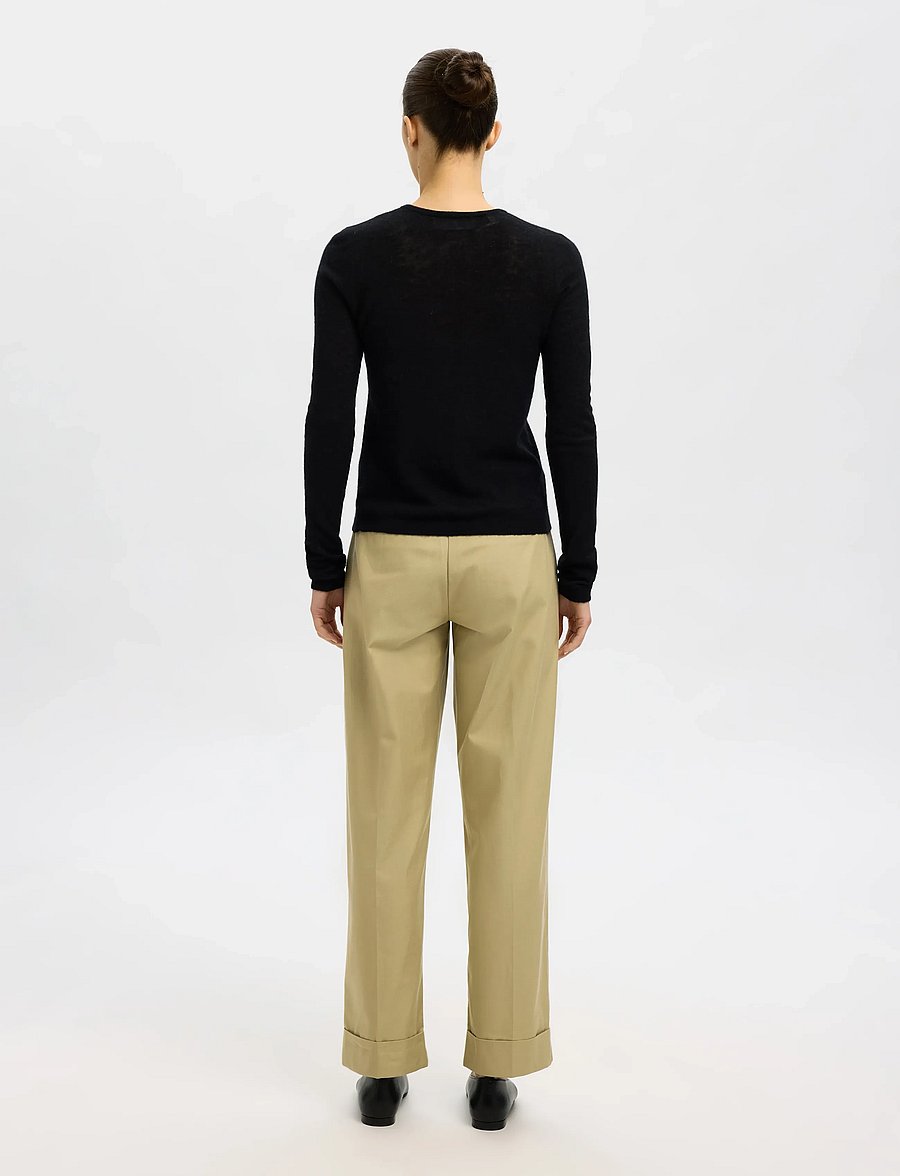 Selected - SLFSHIRLEY LS KNIT O-NECK - pullover - black - 2