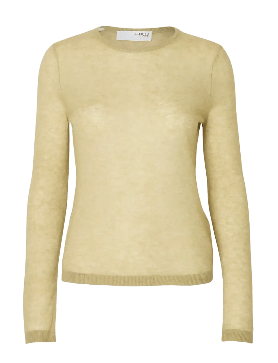 Selected - SLFSHIRLEY LS KNIT O-NECK - pullover - slate green - 1