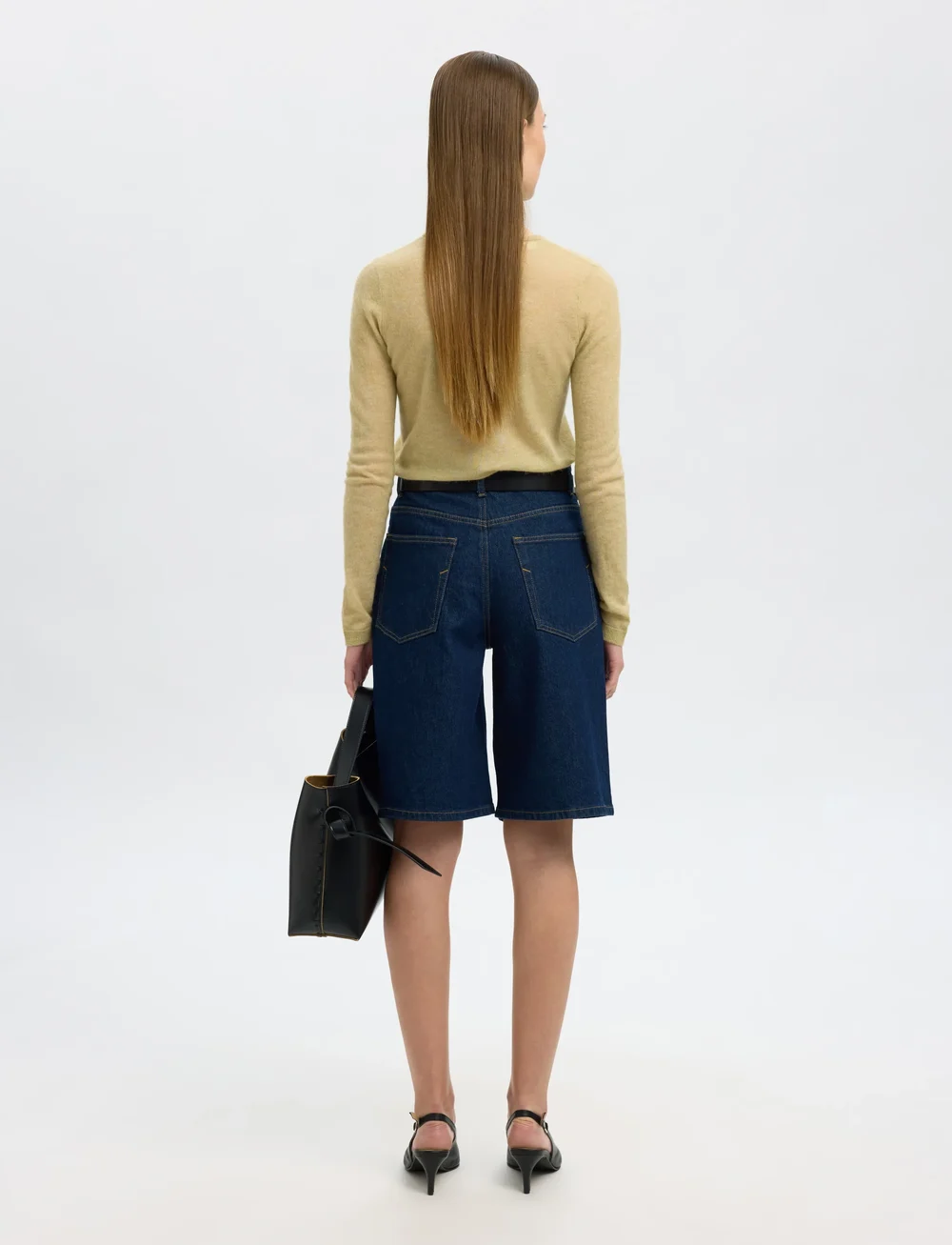 Selected - SLFSHIRLEY LS KNIT O-NECK - stickade tröjor - slate green - 2