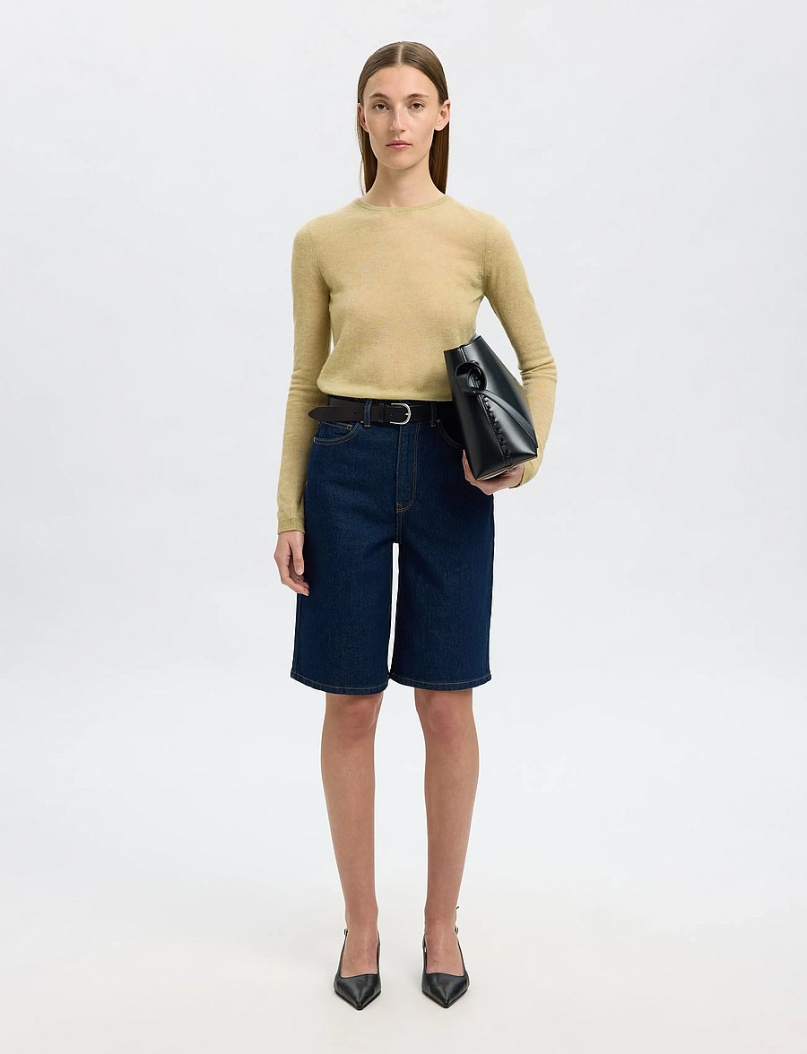 Selected - SLFSHIRLEY LS KNIT O-NECK - pullover - slate green - 3