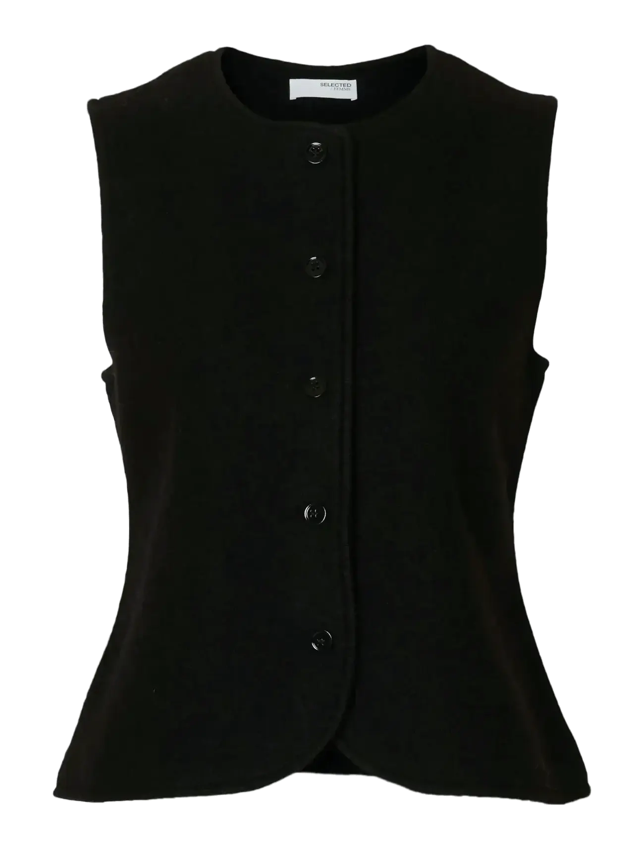 SELECTED Slfdarla Knit Button Vest Schwarz - XS - Damen
