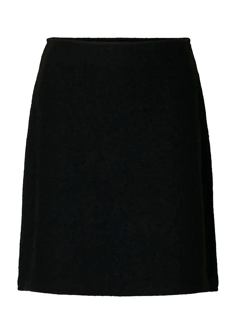 Selected - SLFDARLA HW KNIT SKIRT - stickade kjolar - black - 1