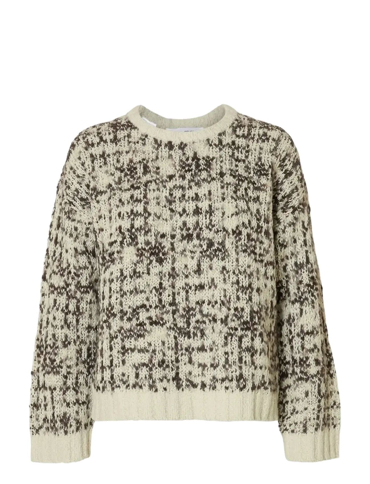 Selected SLFLINDSAY LS KNIT O-NECK - Transitional Layering - BIRCH / beige