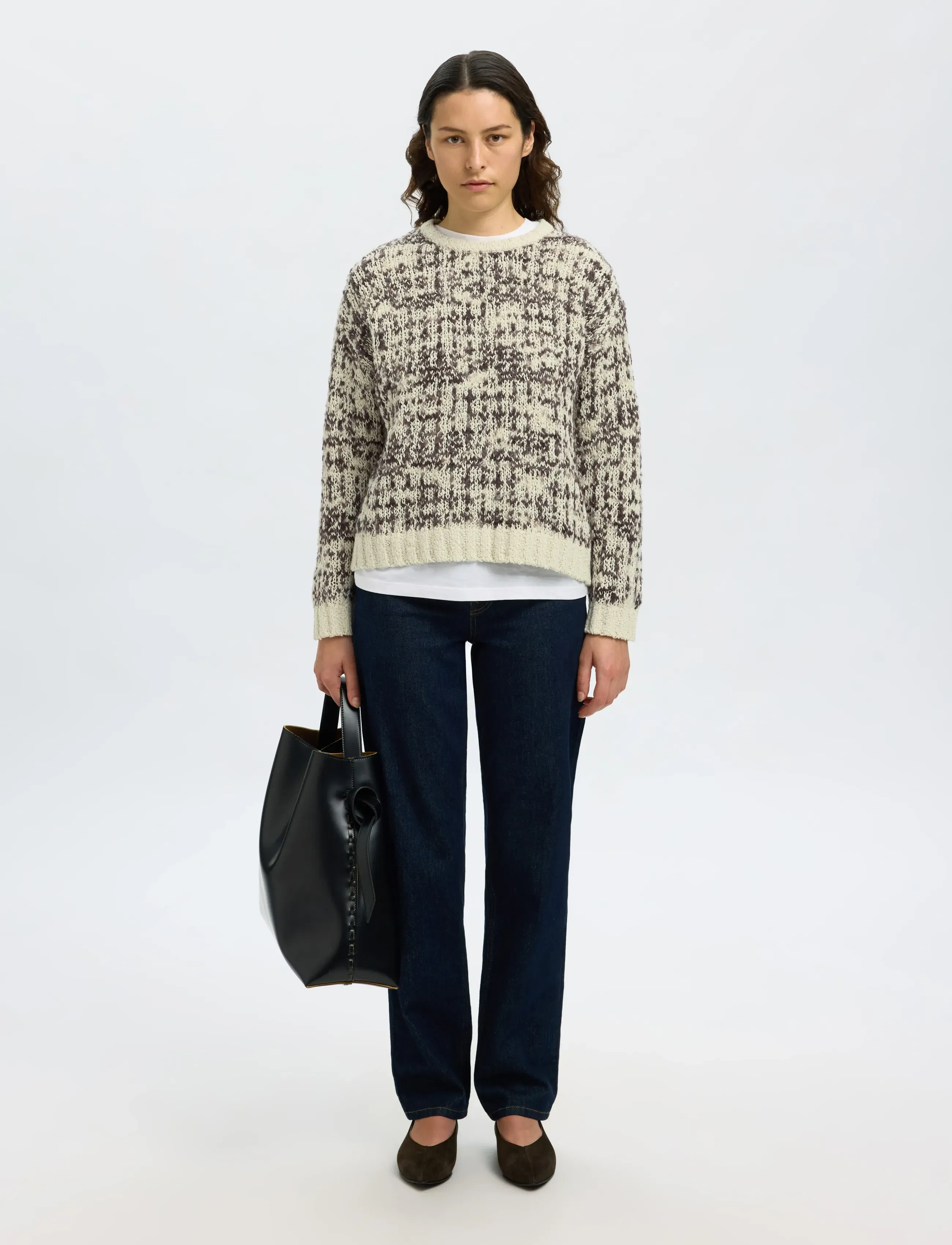 SELECTED Slflindsay Ls Knit O-Neck stickade tröjor dam – bild 3