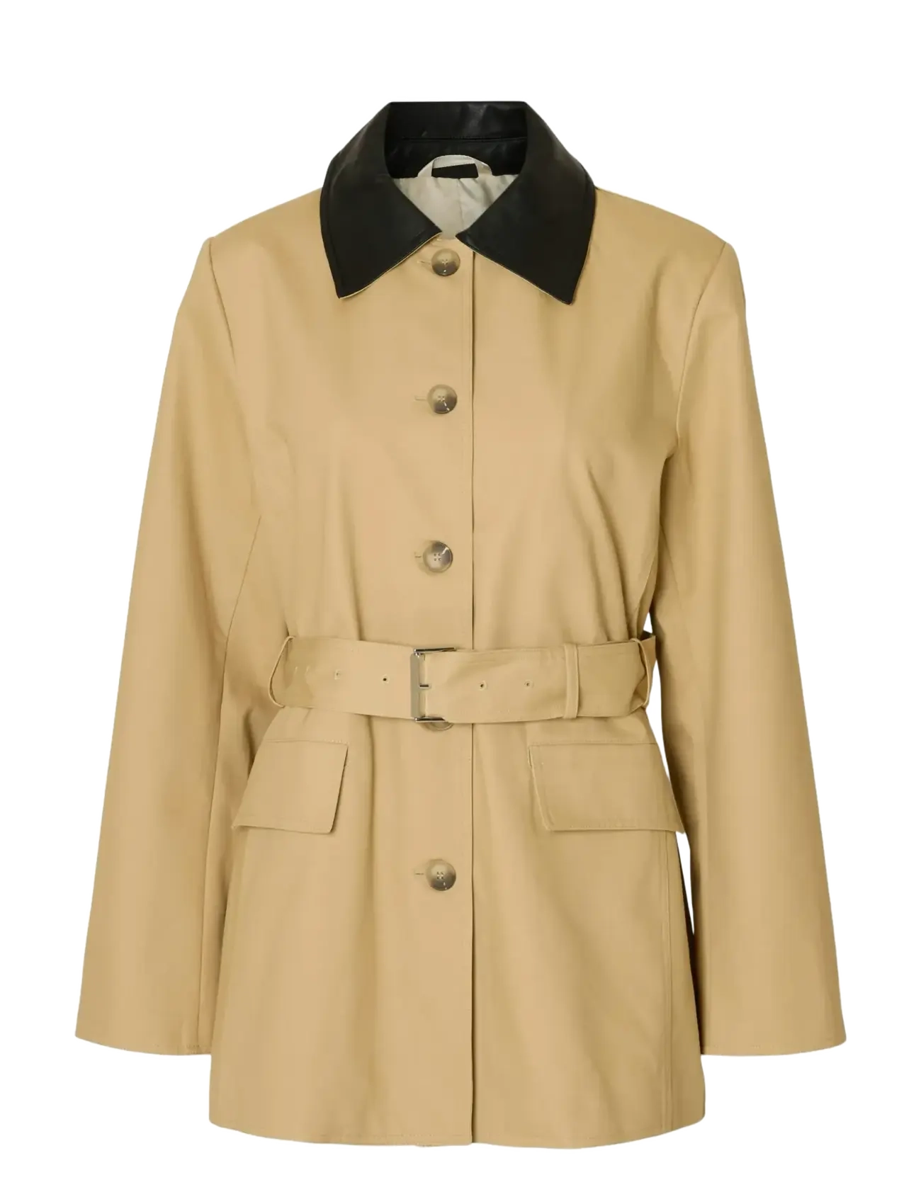 Selected SLFDUA JACKET - Jacken & Mäntel - TRAVERTINE / beige