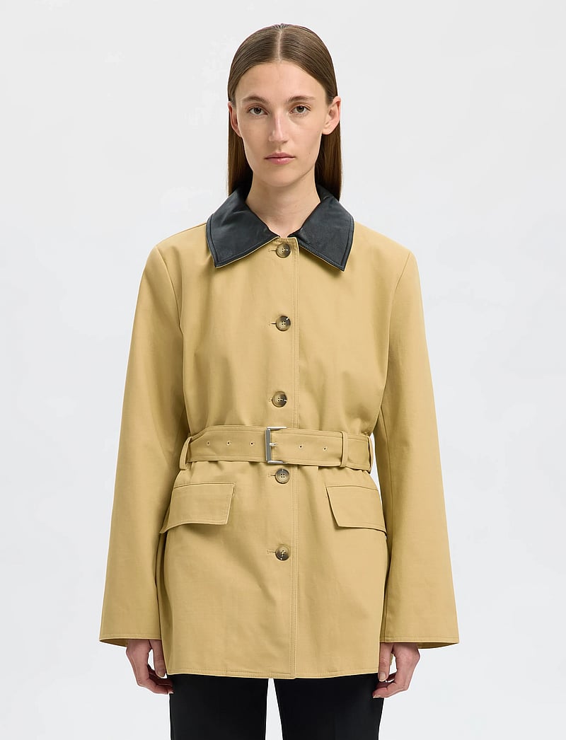 Selected - SLFDUA JACKET - trenchcoats - travertine - 0