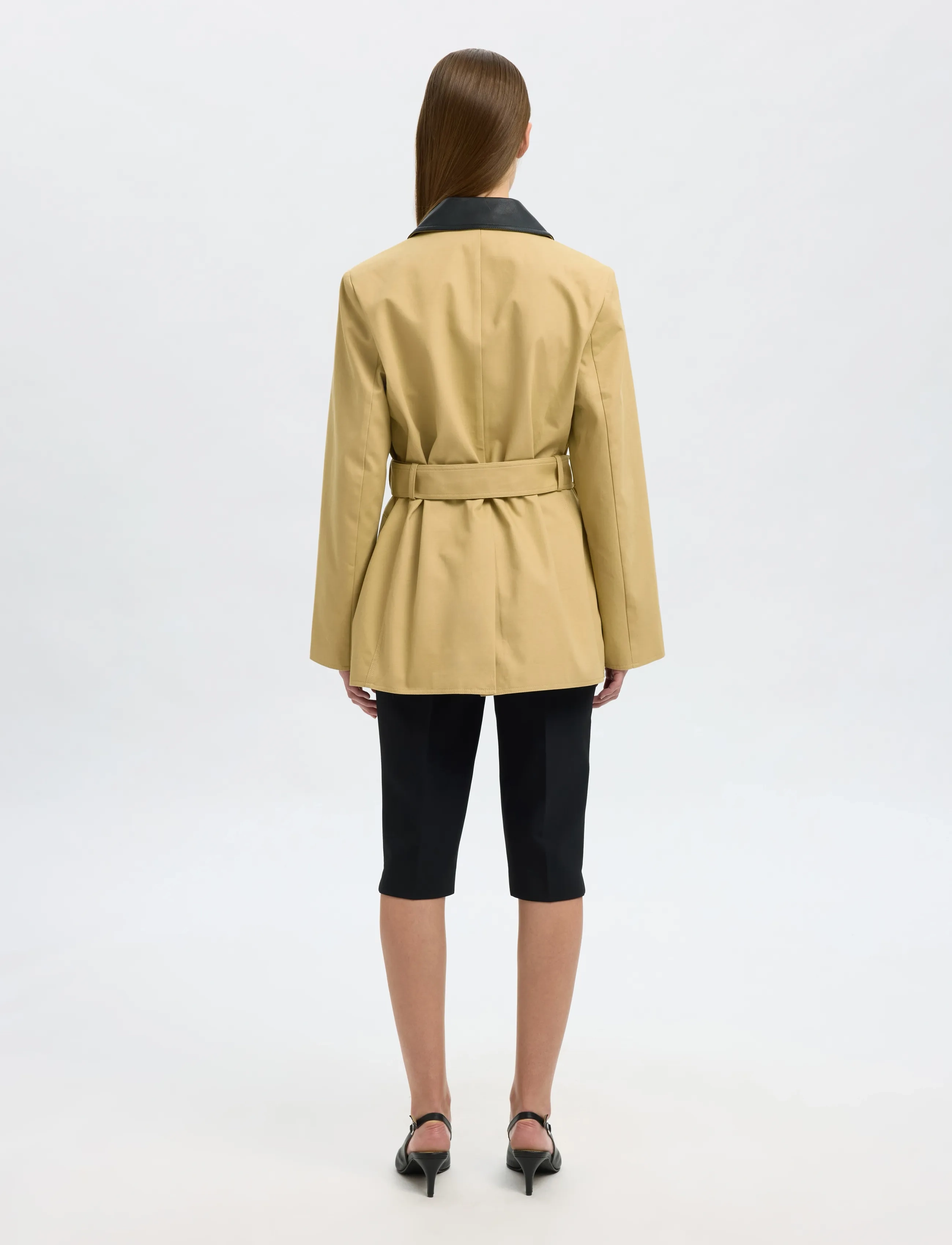 Selected - SLFDUA JACKET - vihmamantlid - travertine - 2