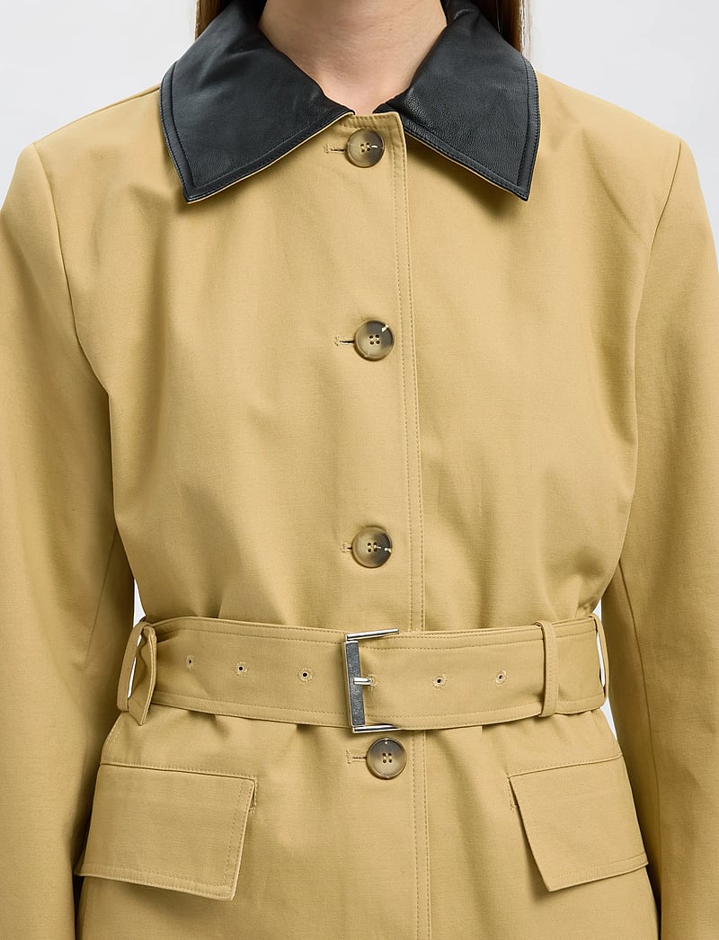 Selected - SLFDUA JACKET - trenchcoats - travertine - 3