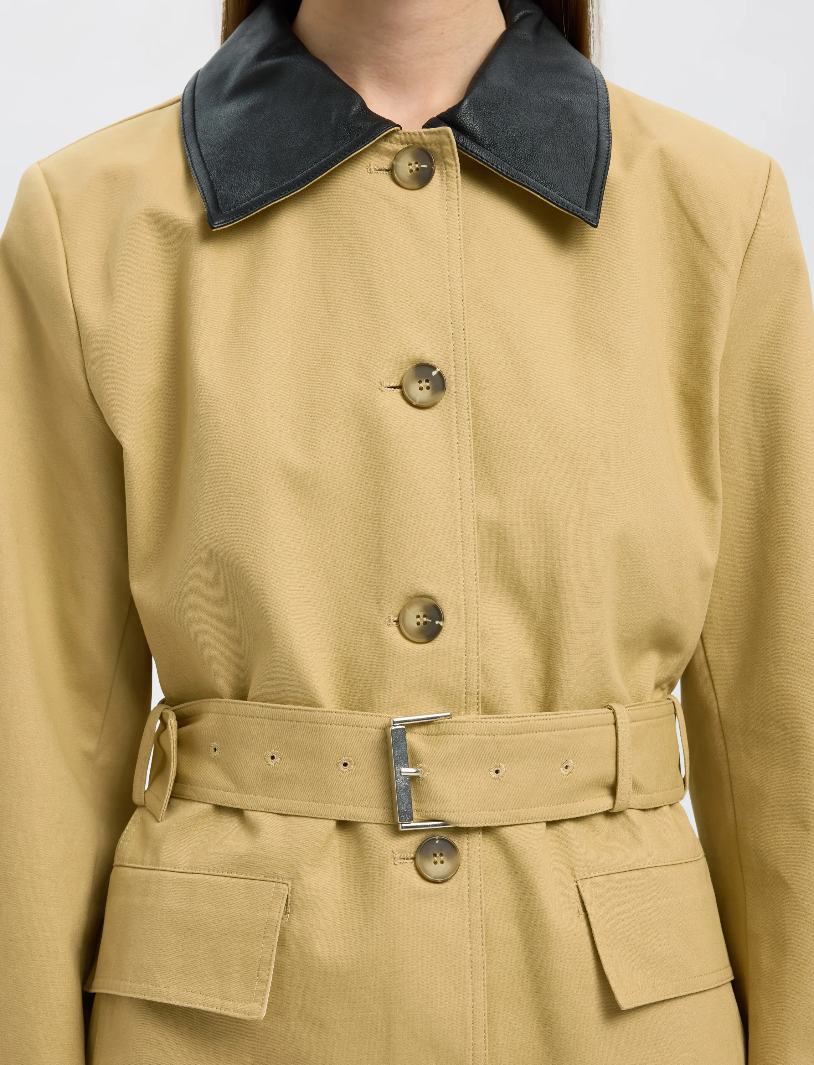 Selected - SLFDUA JACKET - vihmamantlid - travertine - 3