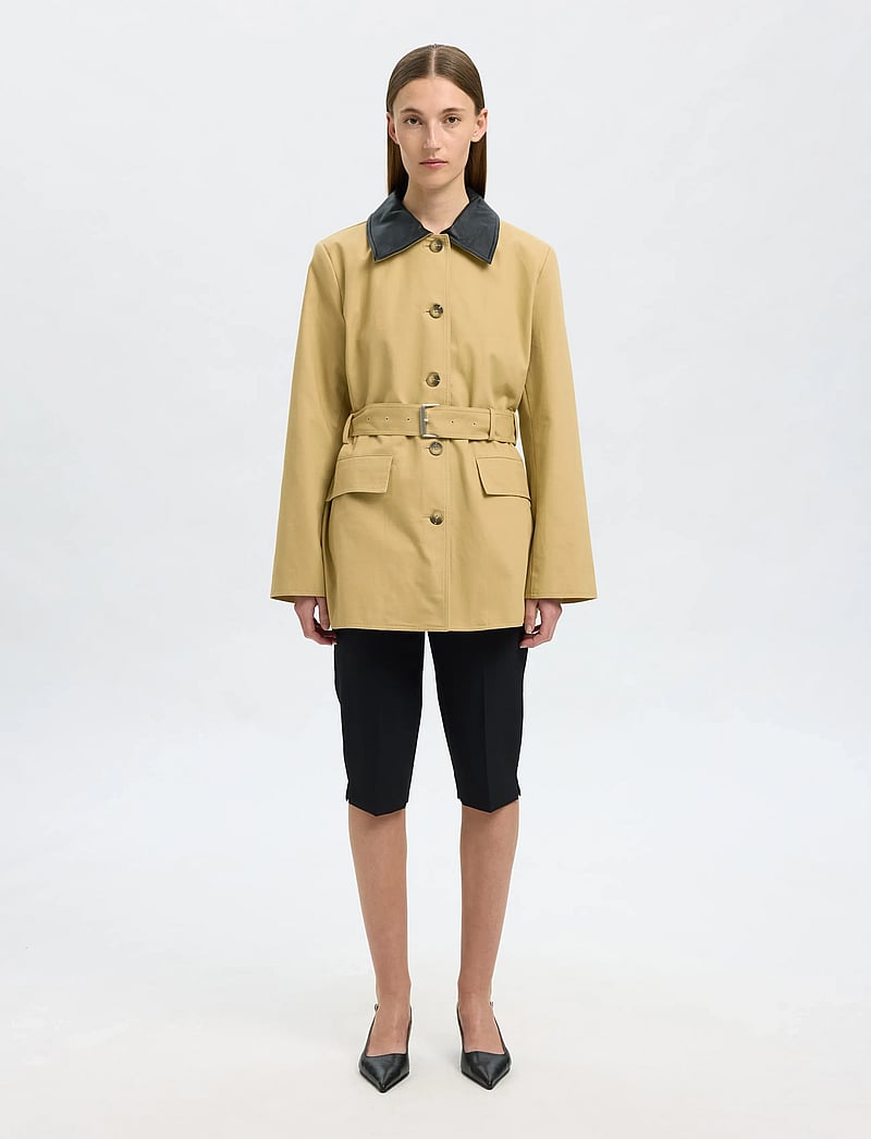 Selected - SLFDUA JACKET - trenchcoats - travertine - 5