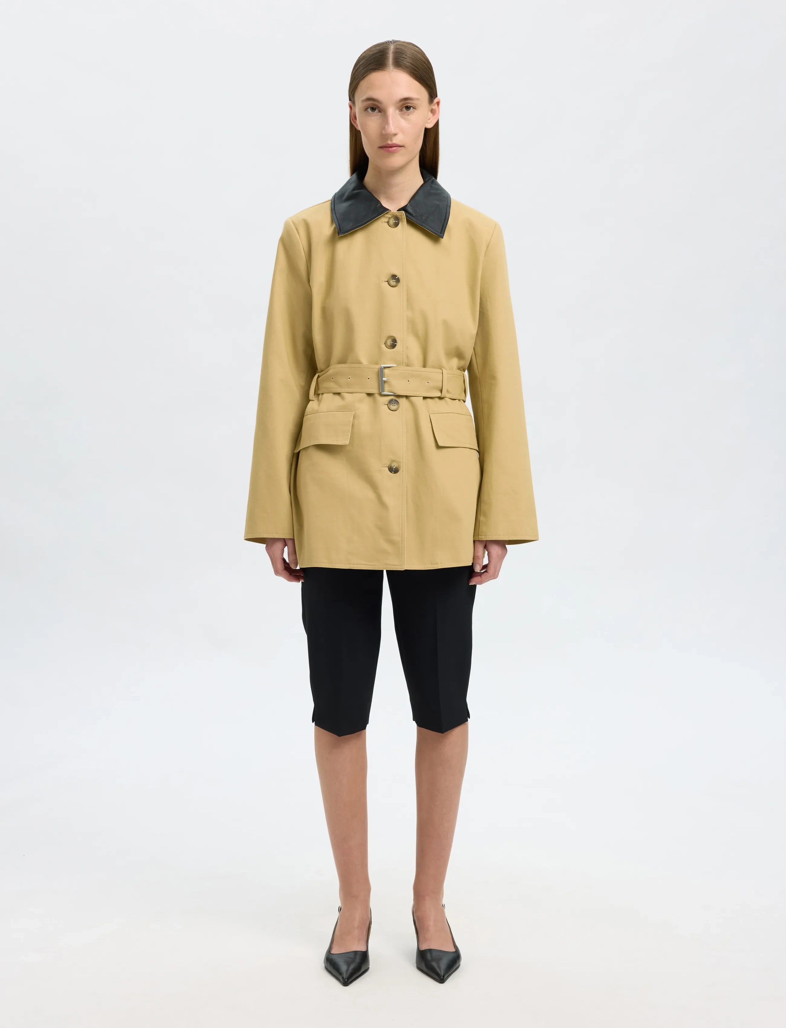 Selected - SLFDUA JACKET - vihmamantlid - travertine - 5