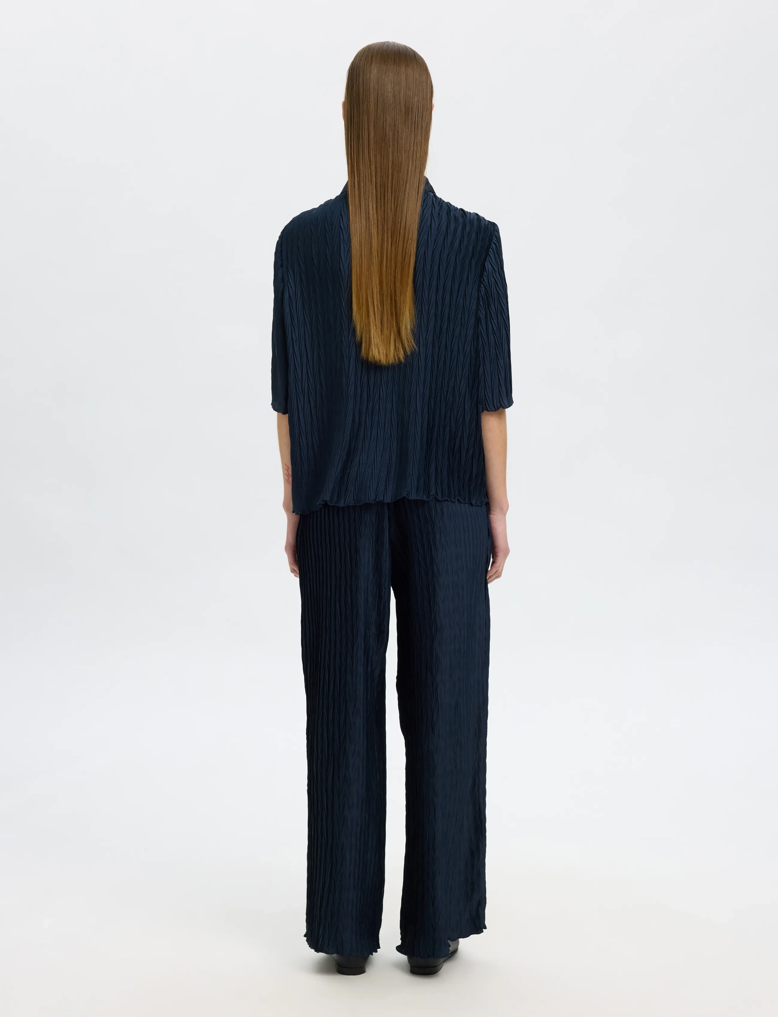 Selected - SLFELMA RELAXED 2/4 SHIRT B - dark sapphire - 2