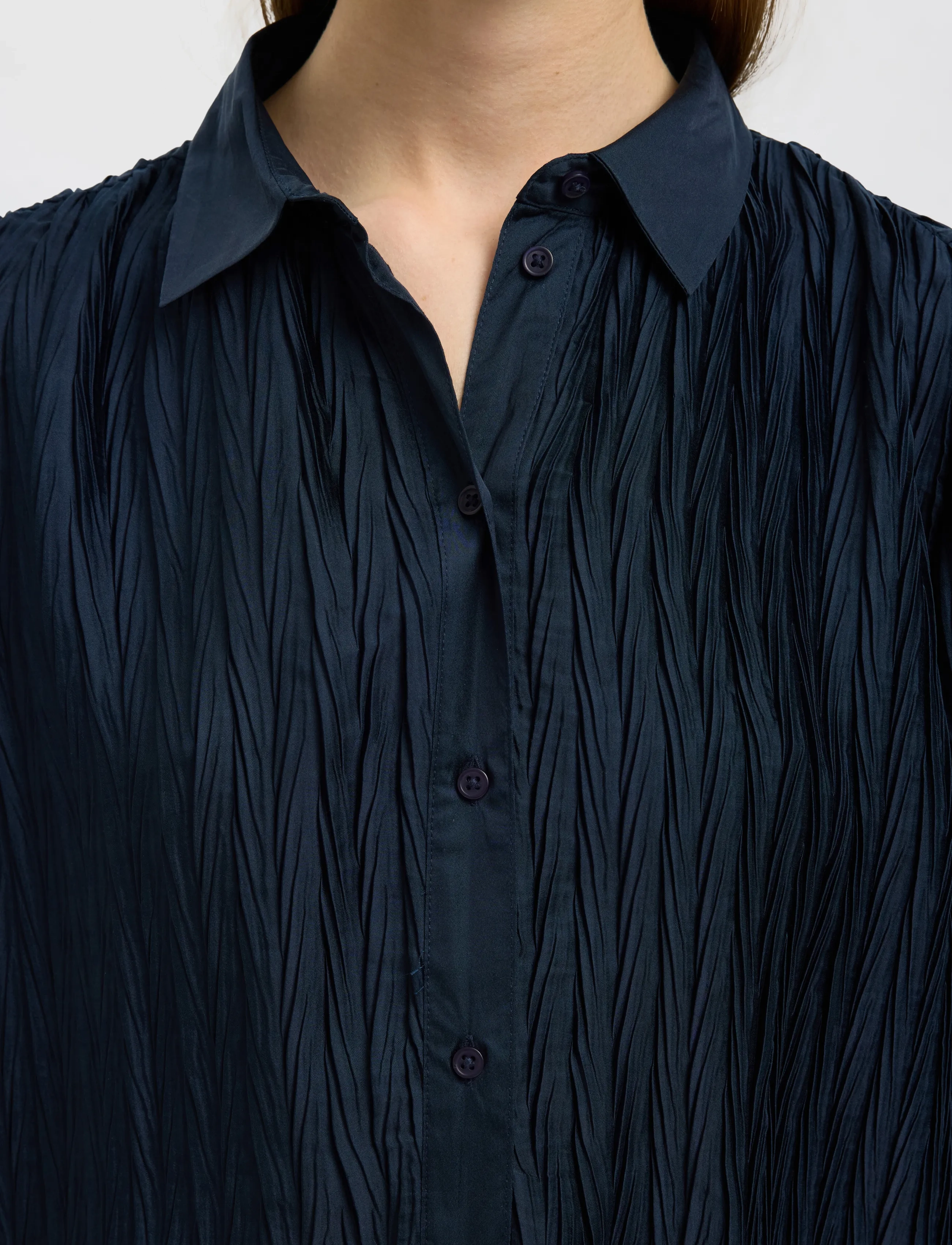 Selected - SLFELMA RELAXED 2/4 SHIRT B - dark sapphire - 5