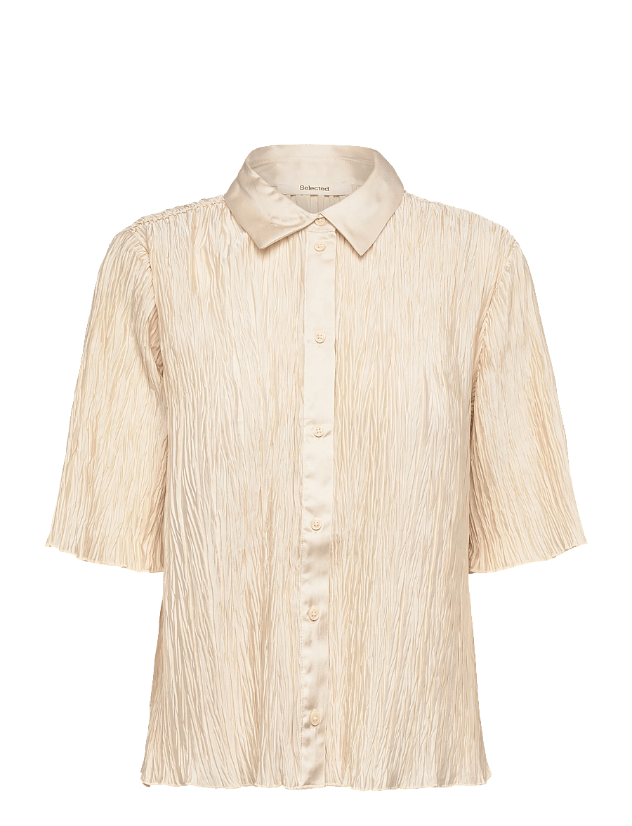 Selected - SLFELMA RELAXED 2/4 SHIRT B - sandshell - 0