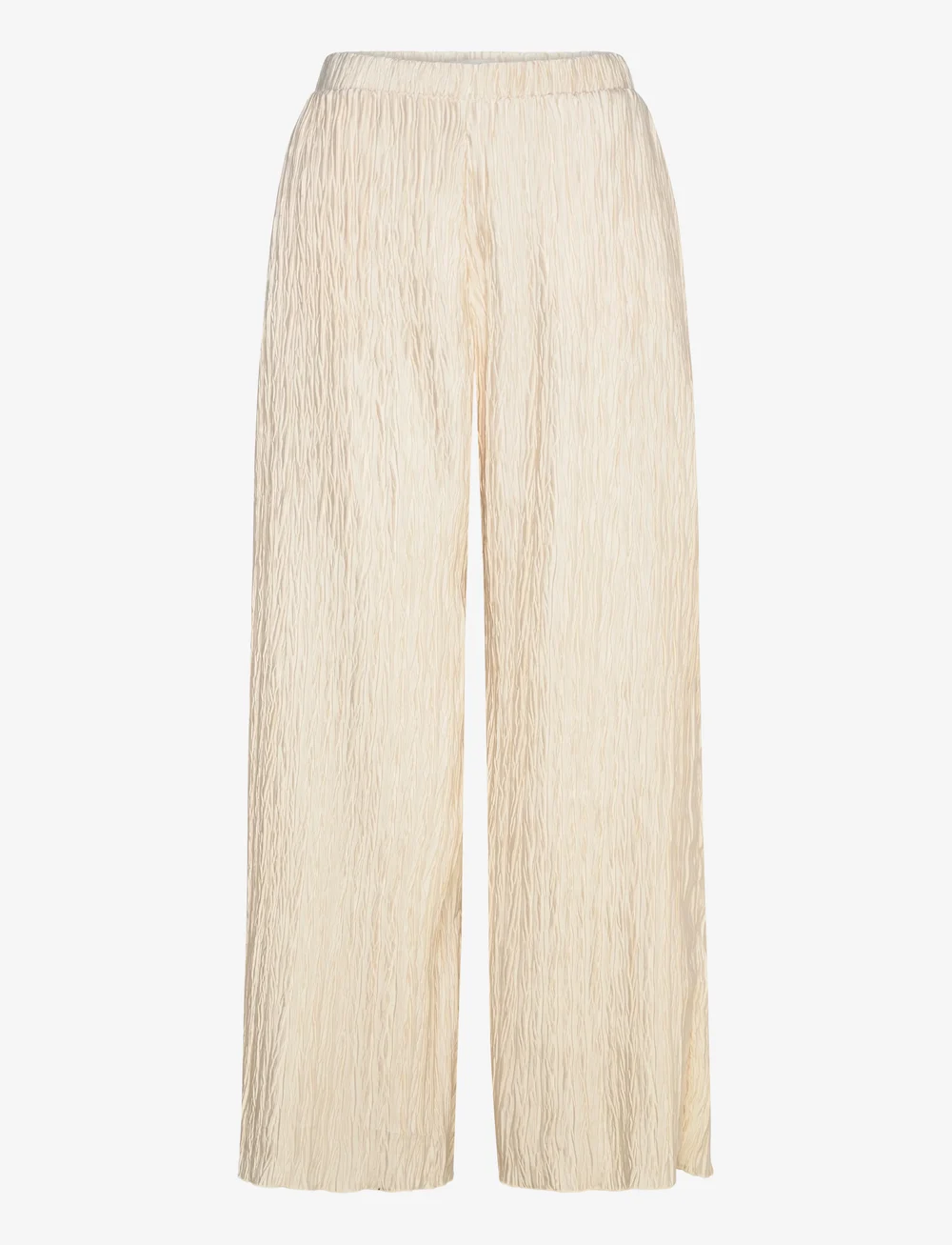 Selected - SLFELMA HW WIDE PLISSE PANT B - vida byxor - sandshell - 0