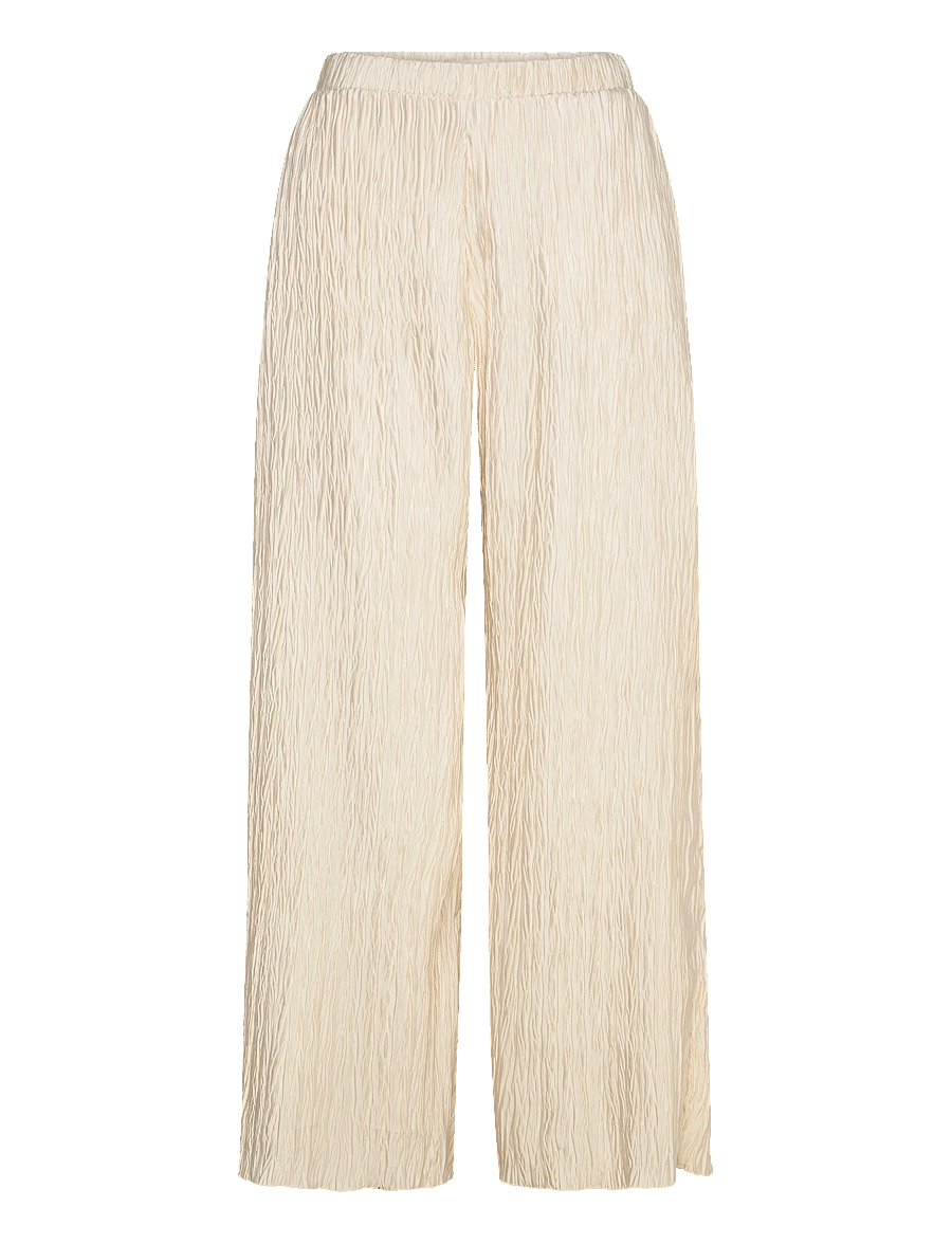 Selected - SLFELMA HW WIDE PLISSE PANT B - laia säärega püksid - sandshell - 0